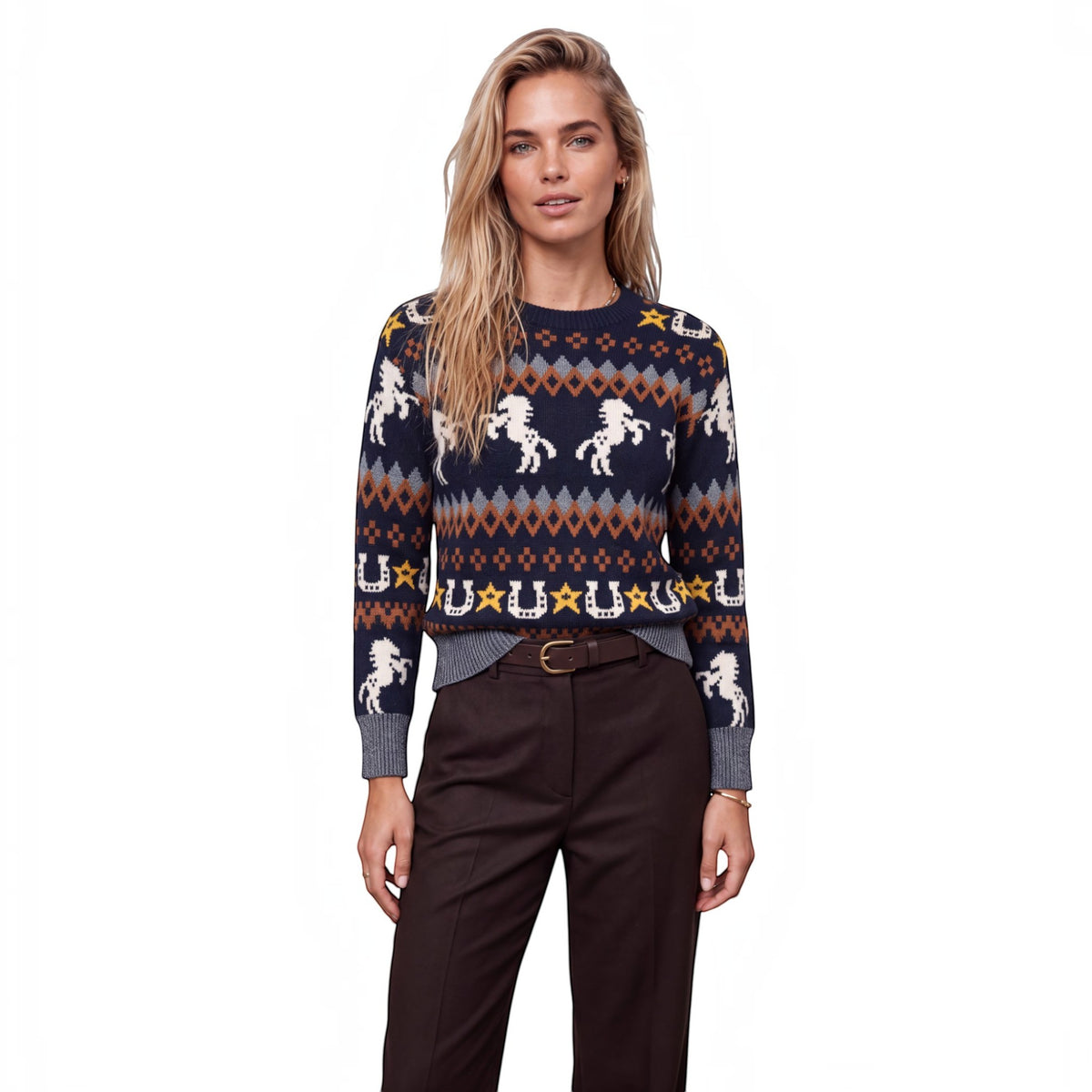 RODEO FAIRISLE CREW