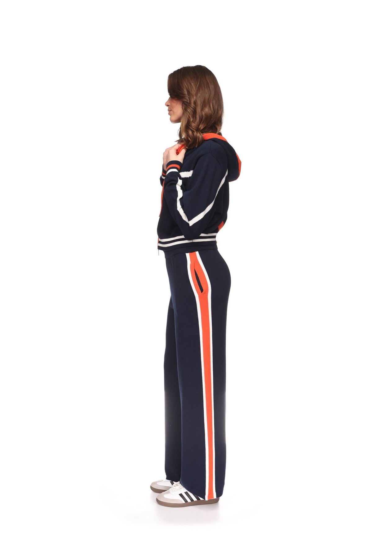 SPORTY STRIPE UP WIDE LEG PANT