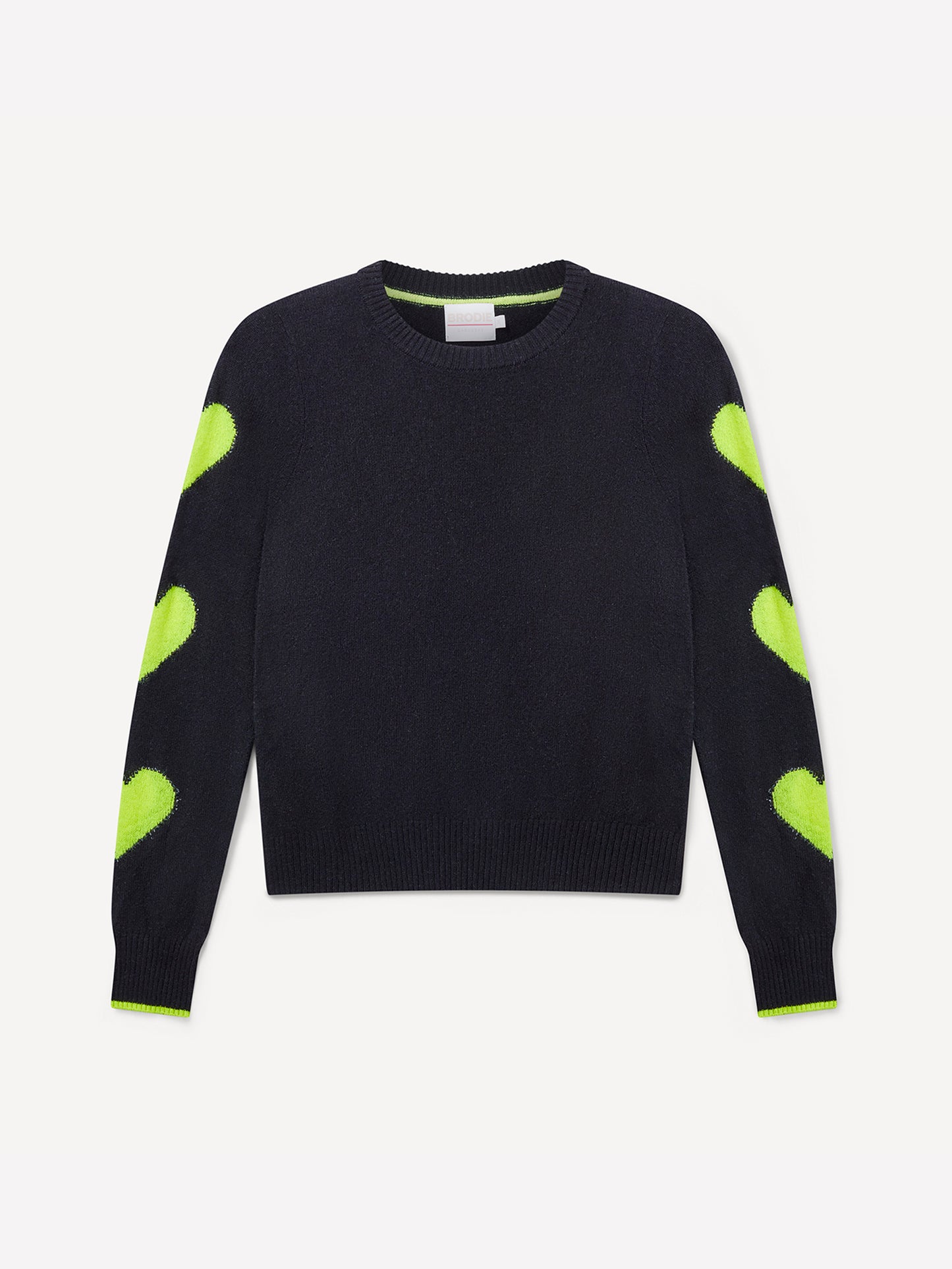 Pixel Heart Sleeve Crew Neck Jumper