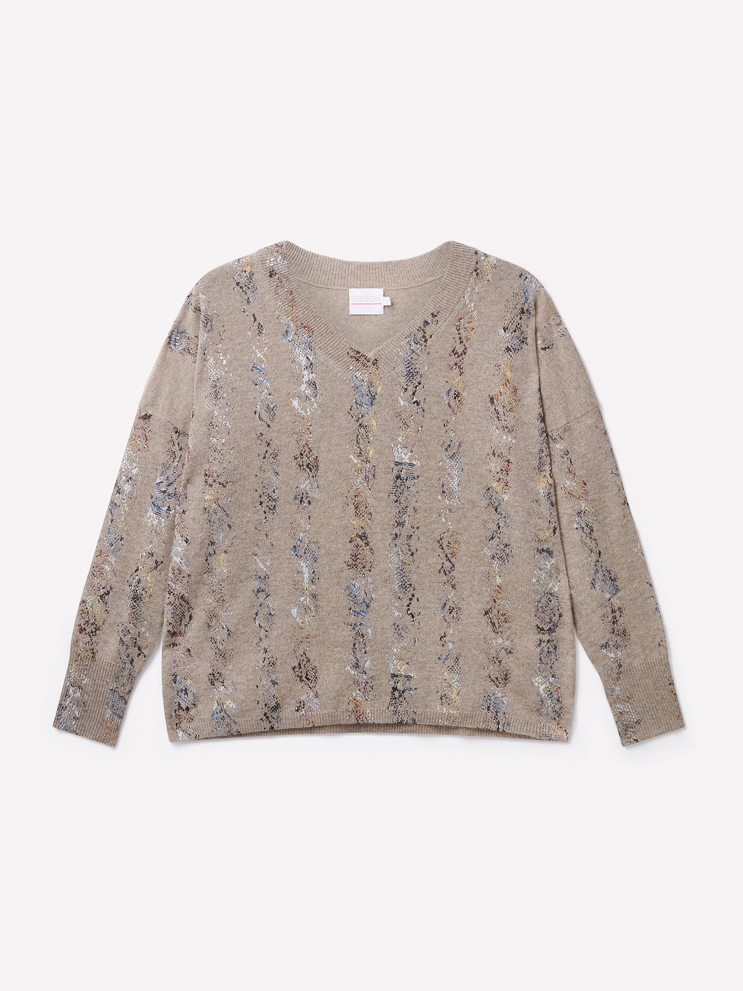 Copper Python Harriet V Neck Jumper