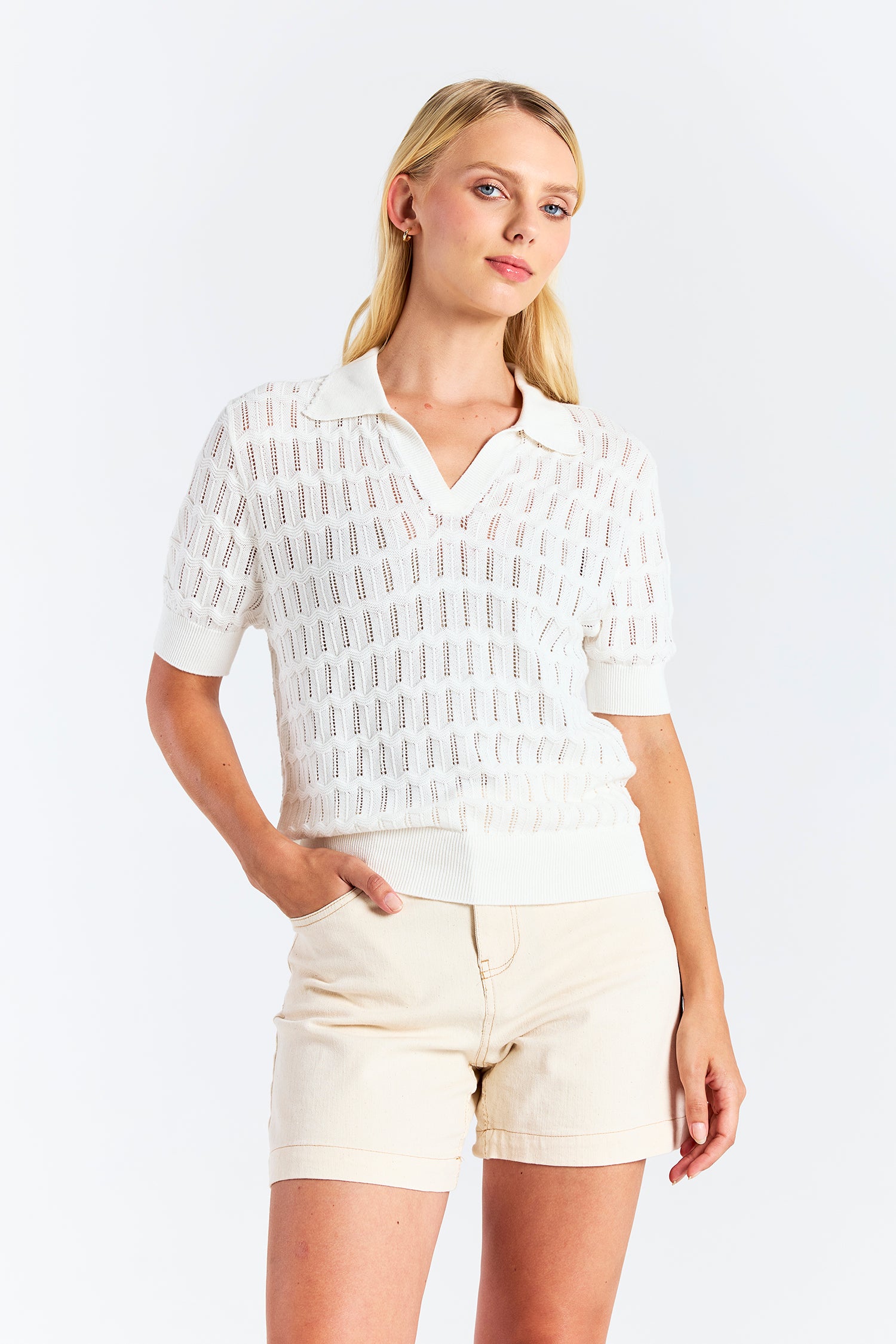 Scallop Trim Pretty Polo