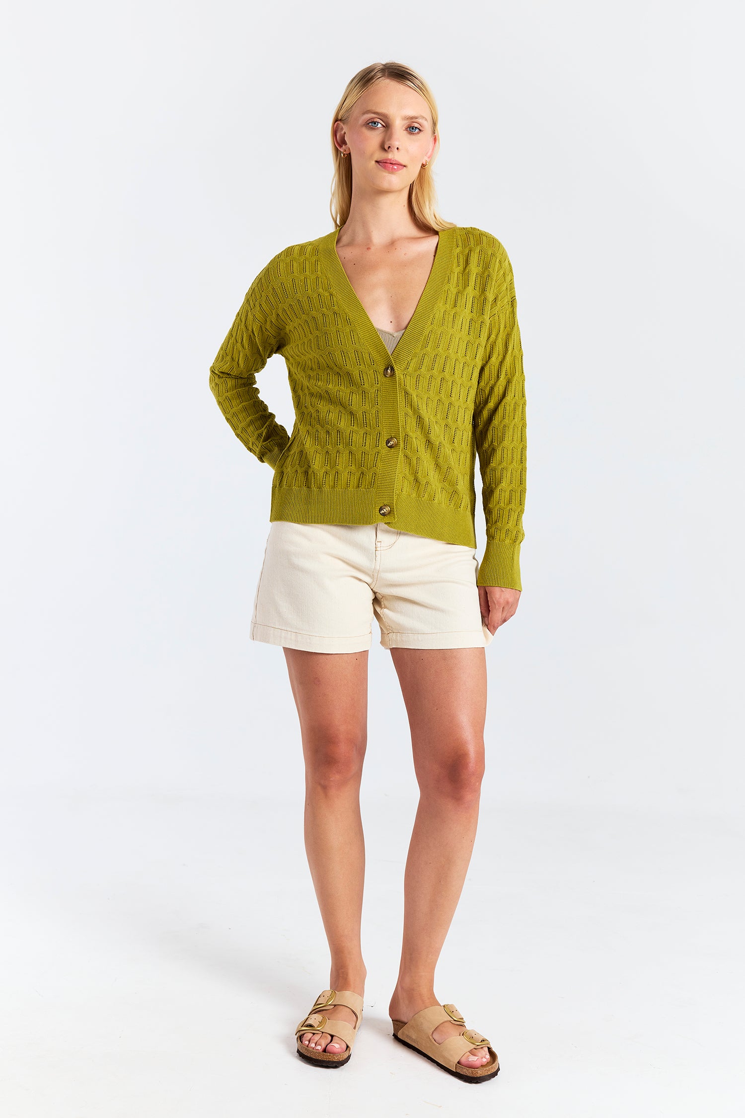 SCALLOP TRIM PRETTY CARDI