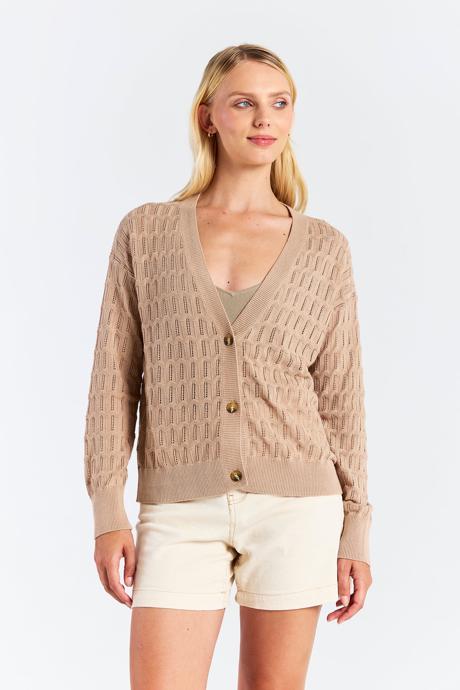 SCALLOP TRIM PRETTY CARDI
