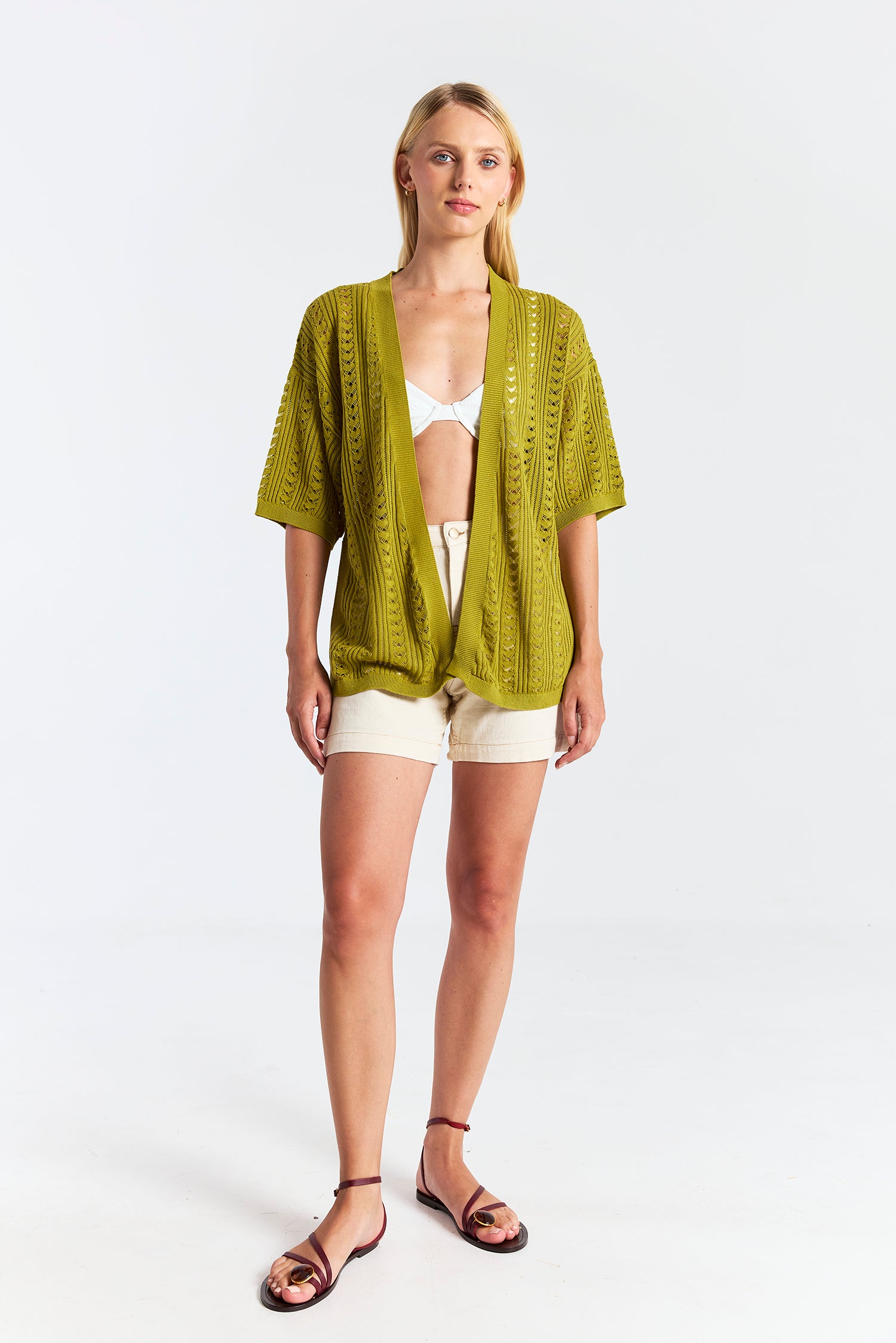 OPEN STITCH KIMONO