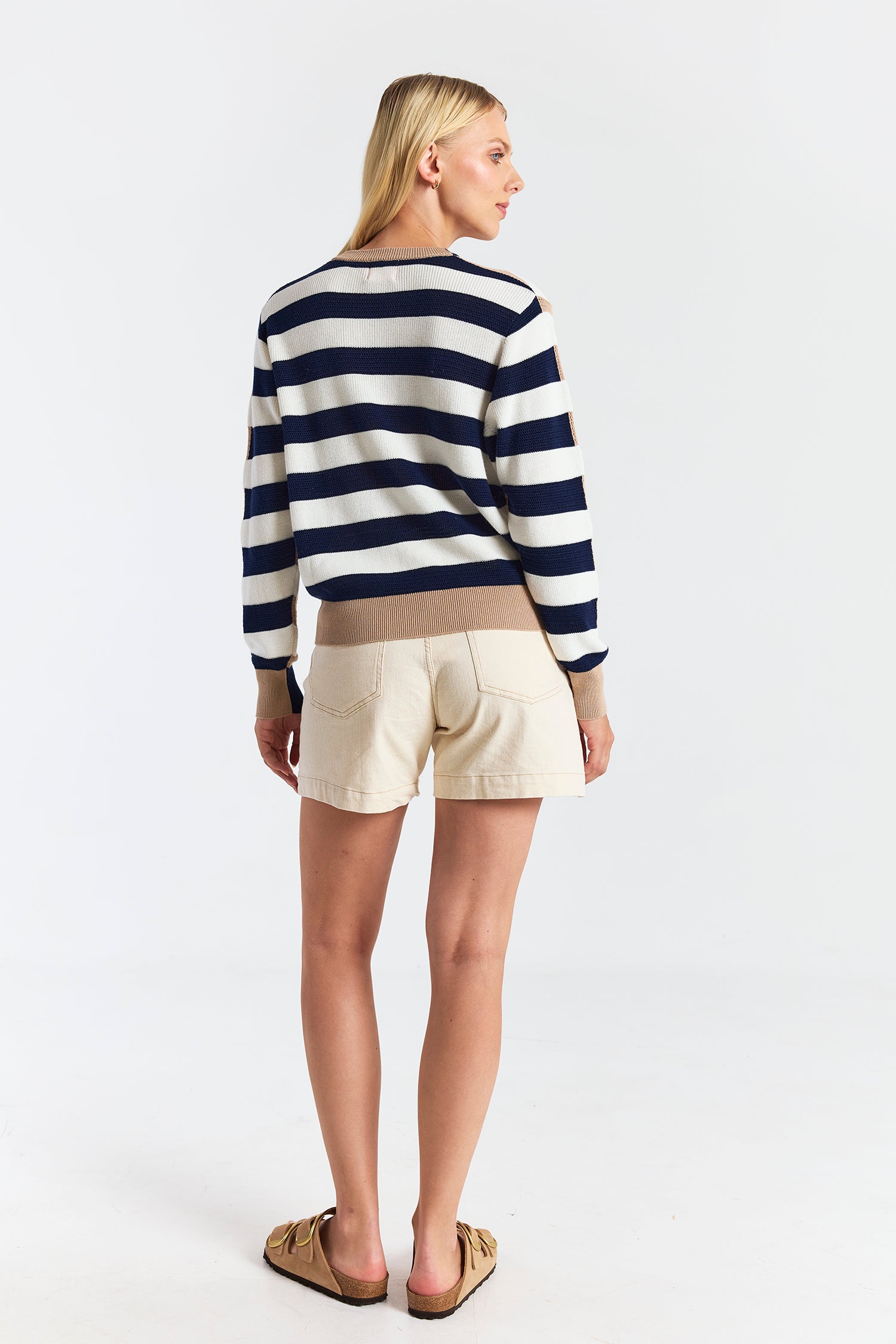 MESH STRIPE CREW