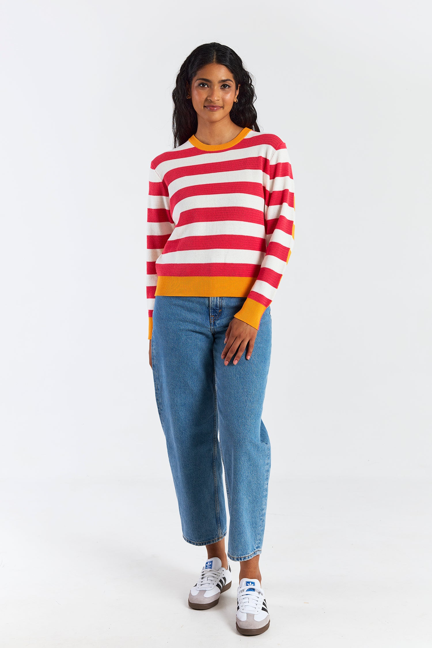 MESH STRIPE CREW