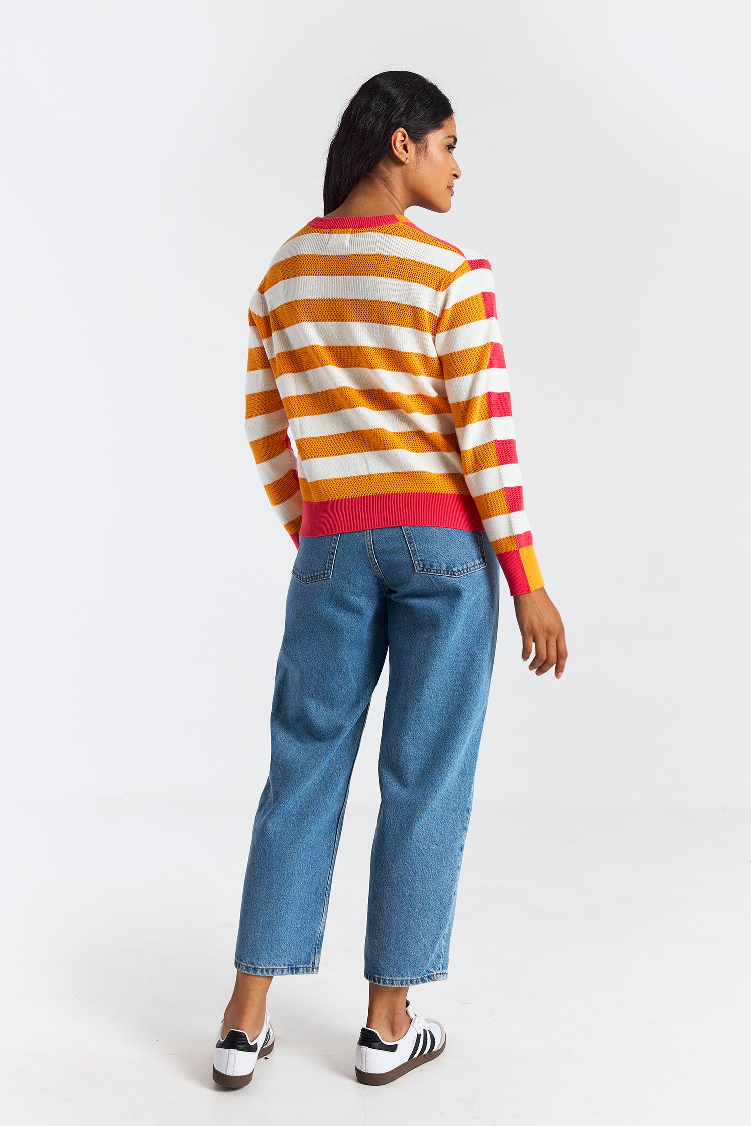 MESH STRIPE CREW