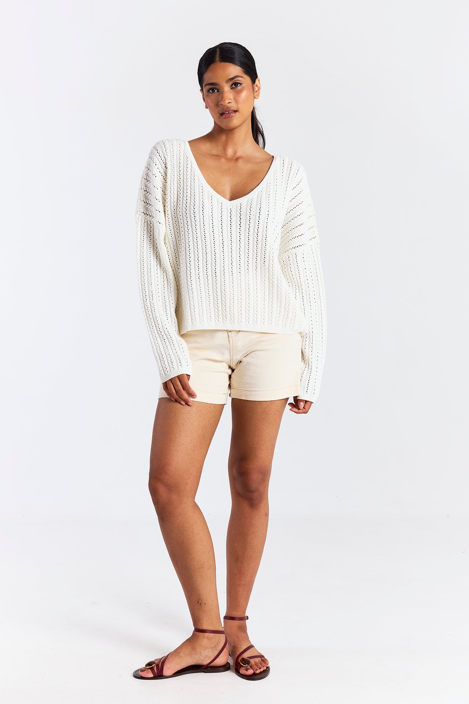 Spring Stitch Rosa Reversible Sweater