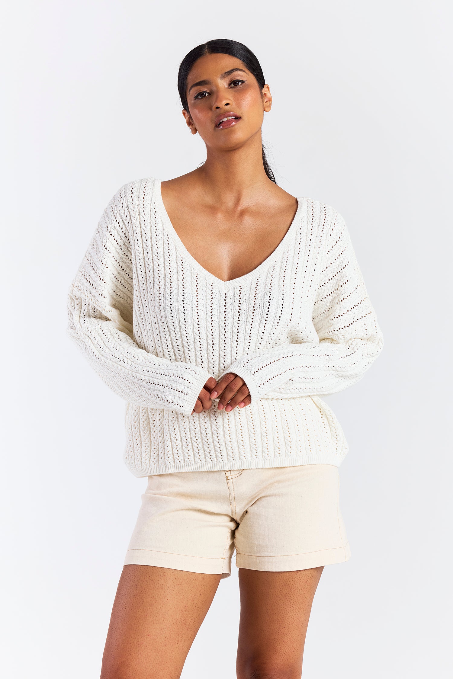 Spring Stitch Rosa Reversible Sweater