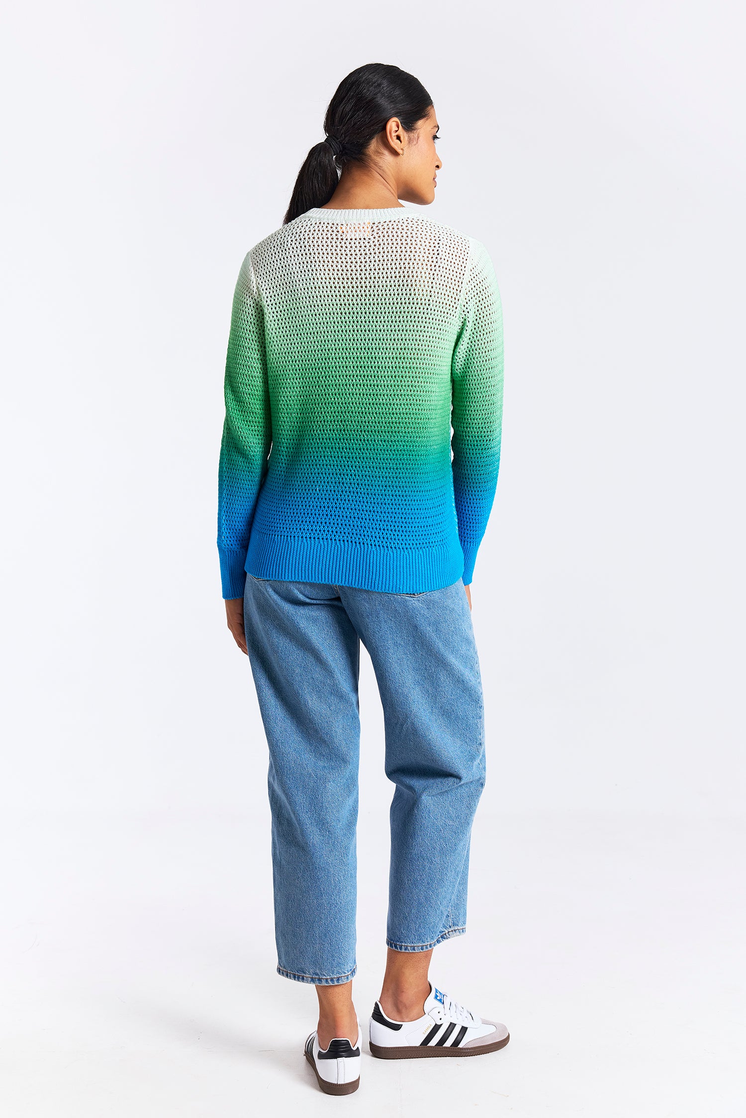 MESH DIP DYE CREW
