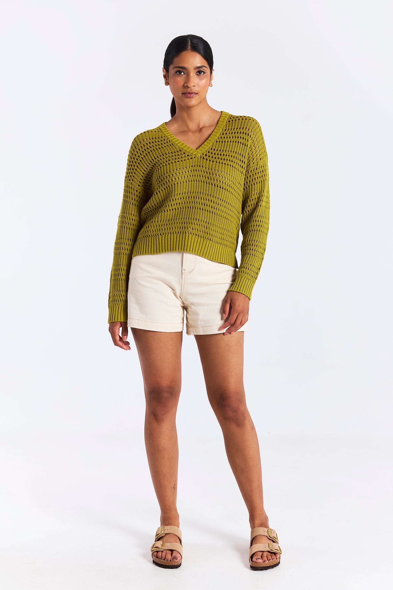 SARAH STITCH CROPPED V