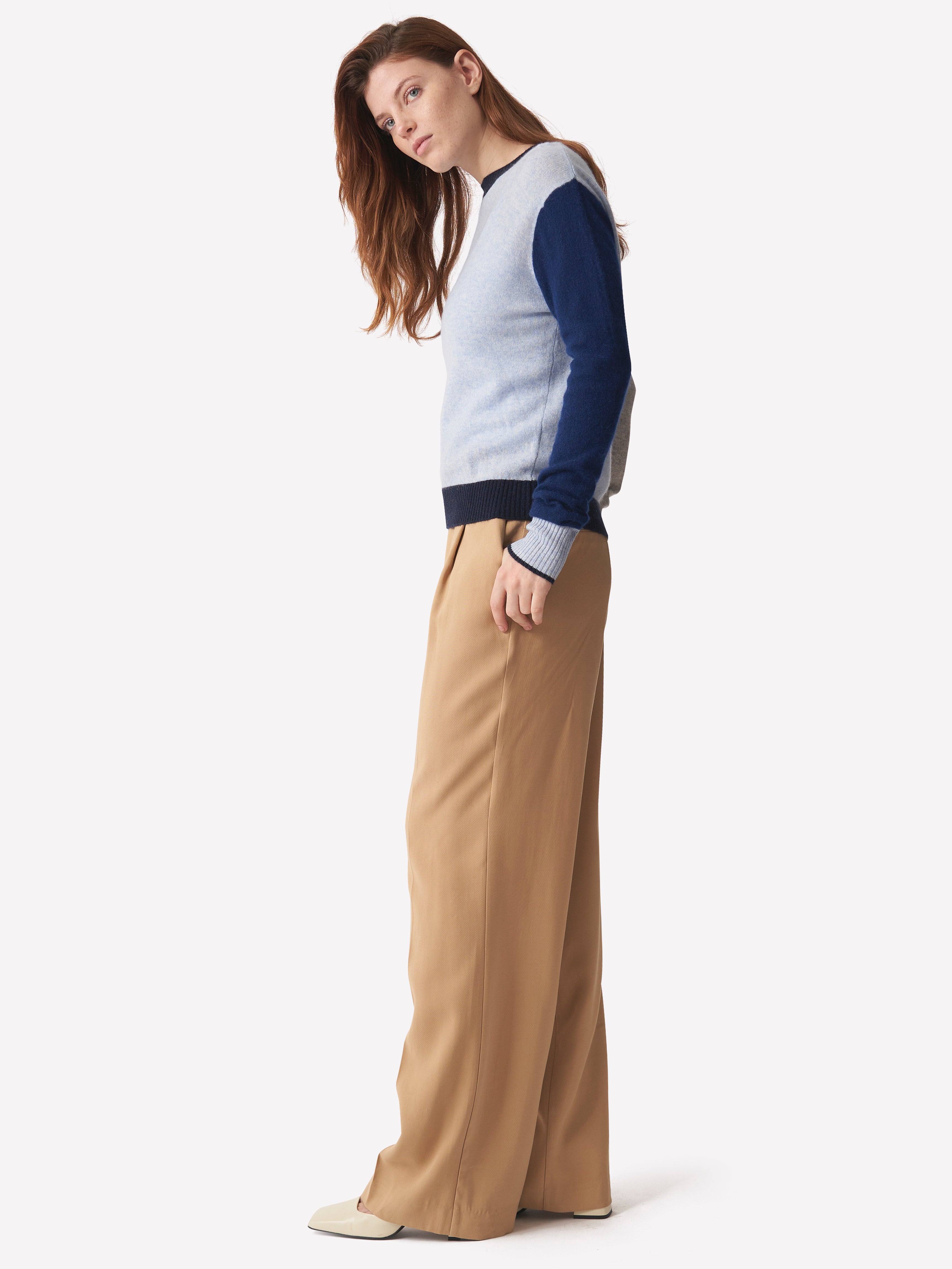 Colourblock Cashmere Jumper