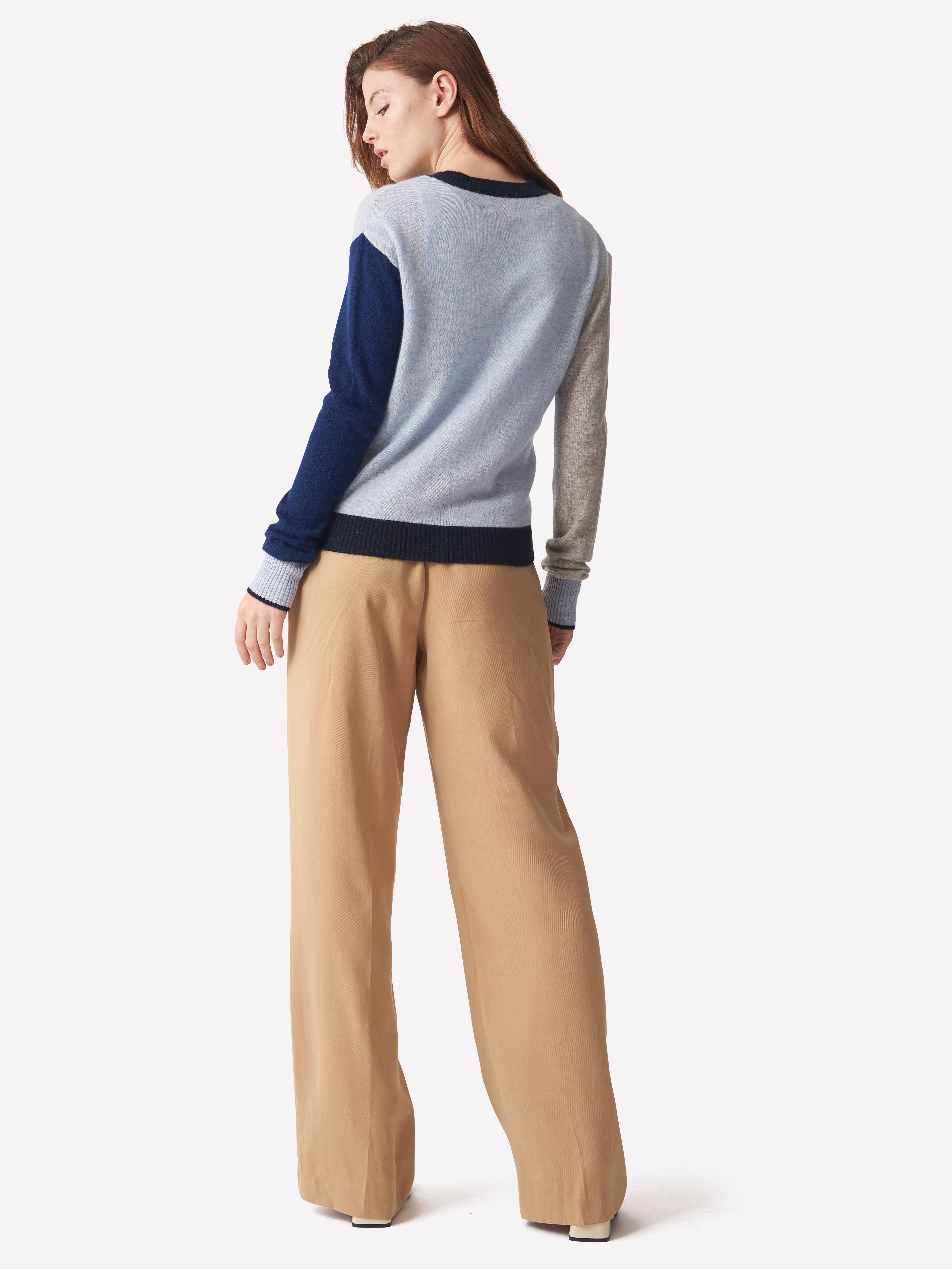 Colourblock Cashmere Jumper