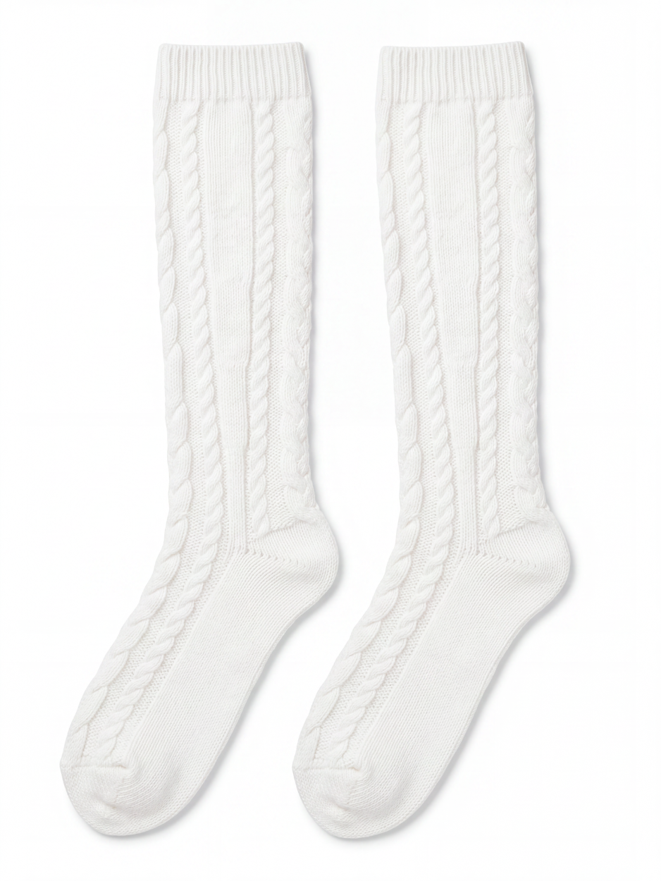 Cable Cashmere Socks