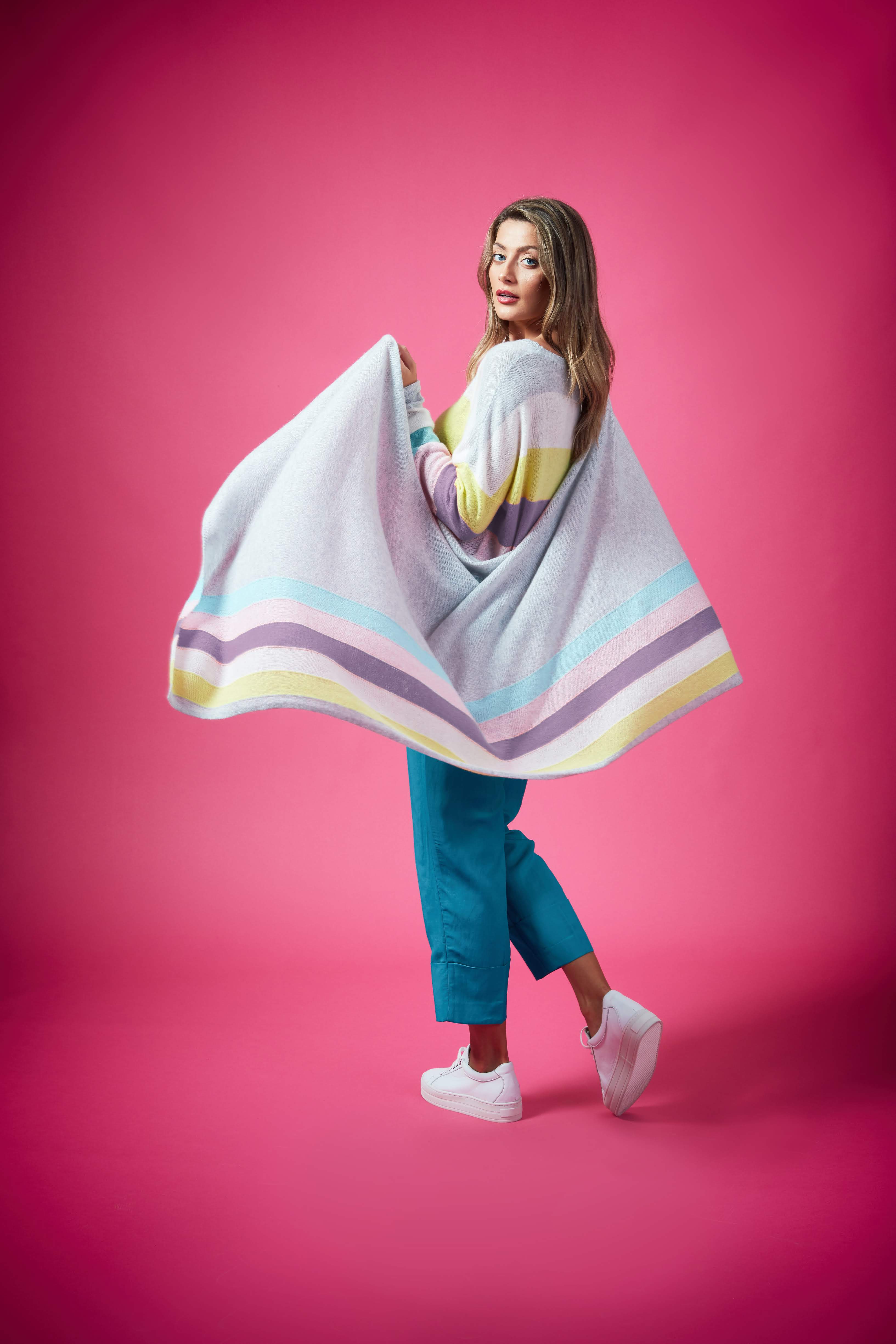Sunset Stripe Travel Wrap