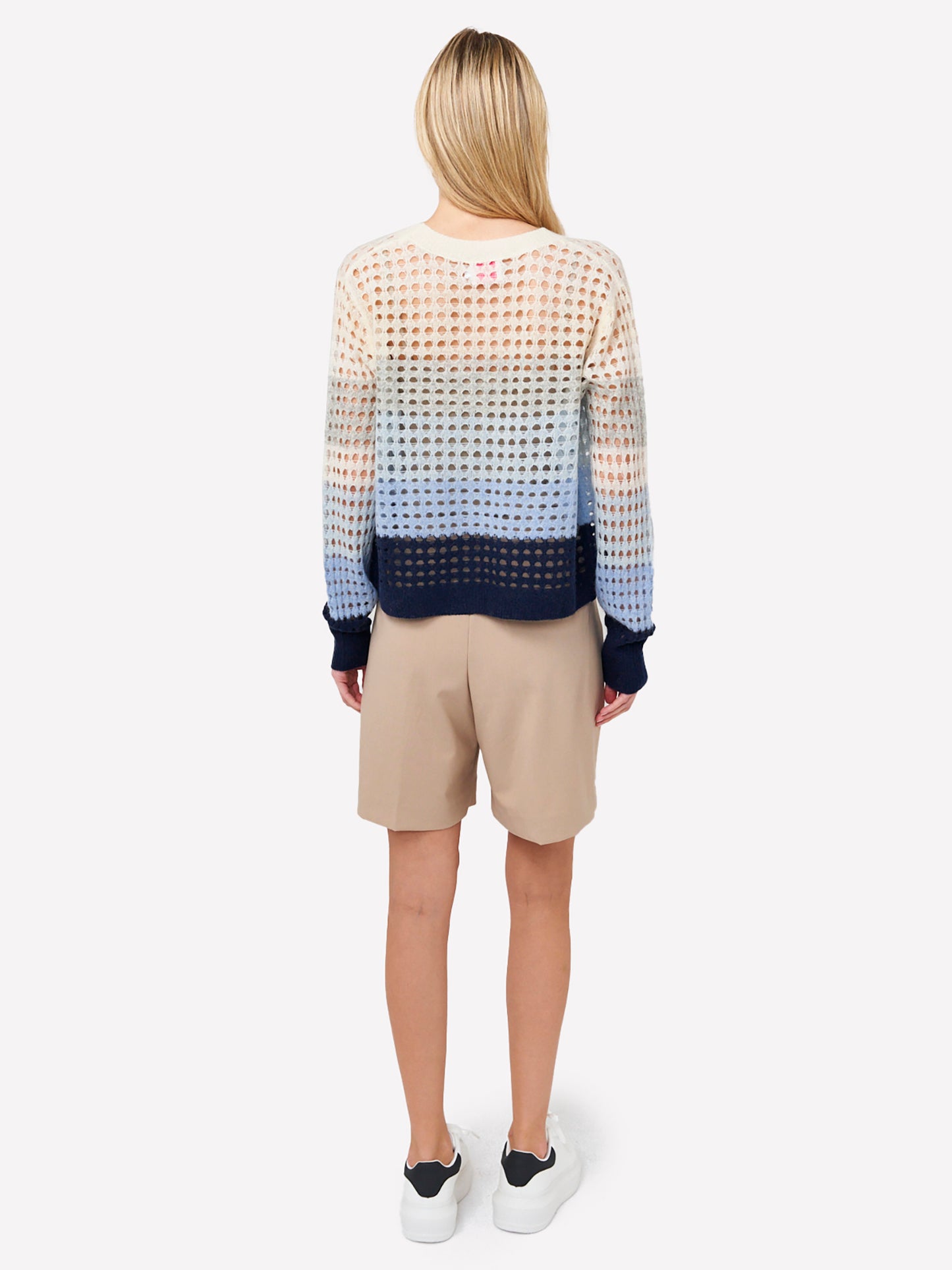 Open Pointelle Crop Cardigan