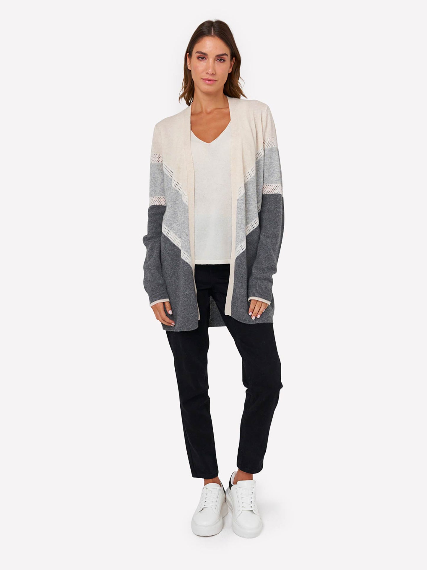 Chevron Edge To Edge Cardigan