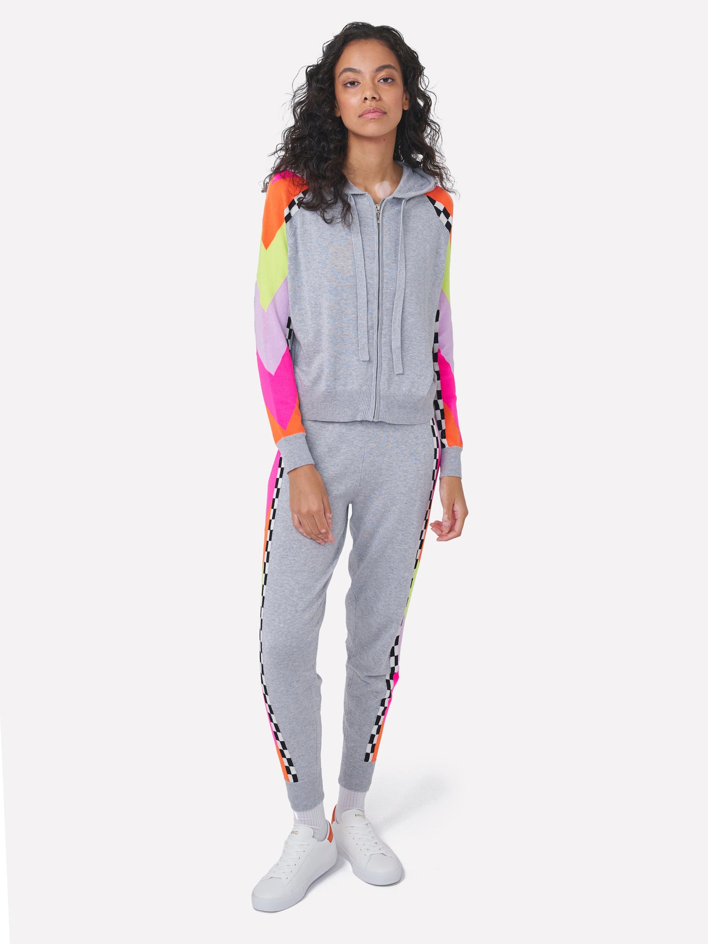 Chevron Stripe Crop Hoodie