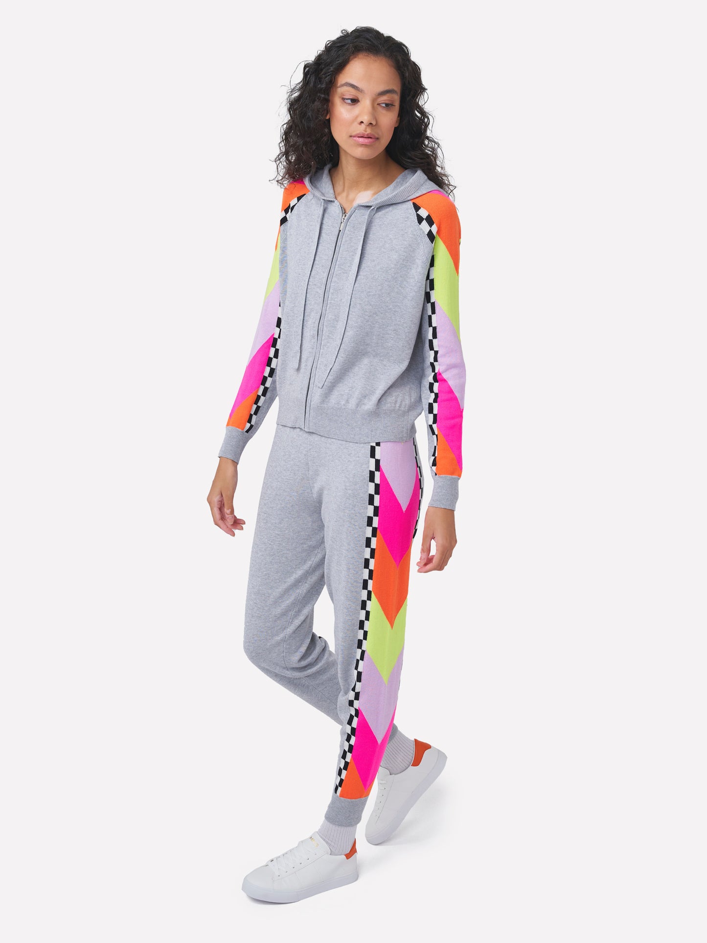 Chevron Stripe Crop Hoodie