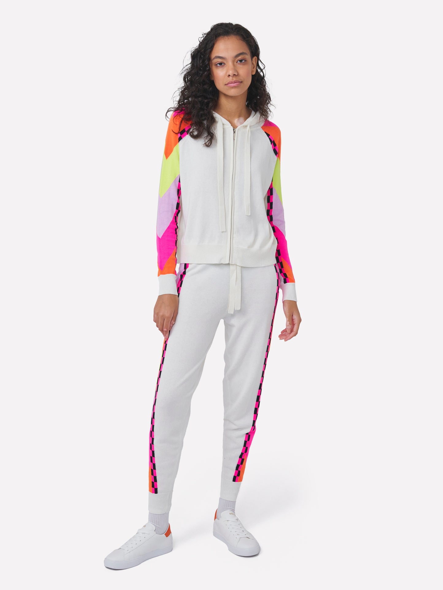 Chevron Stripe Crop Hoodie