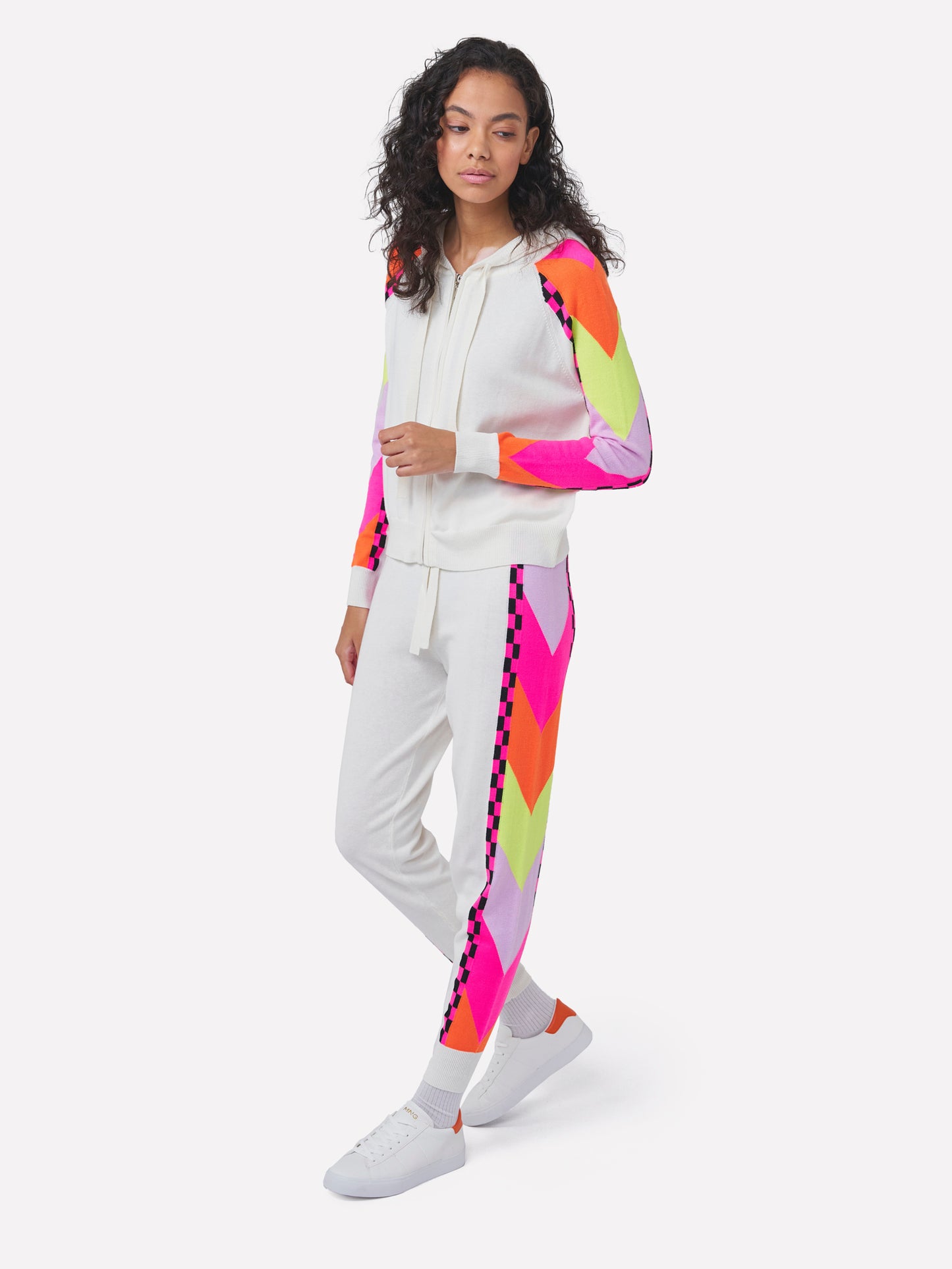 Chevron Stripe Crop Hoodie