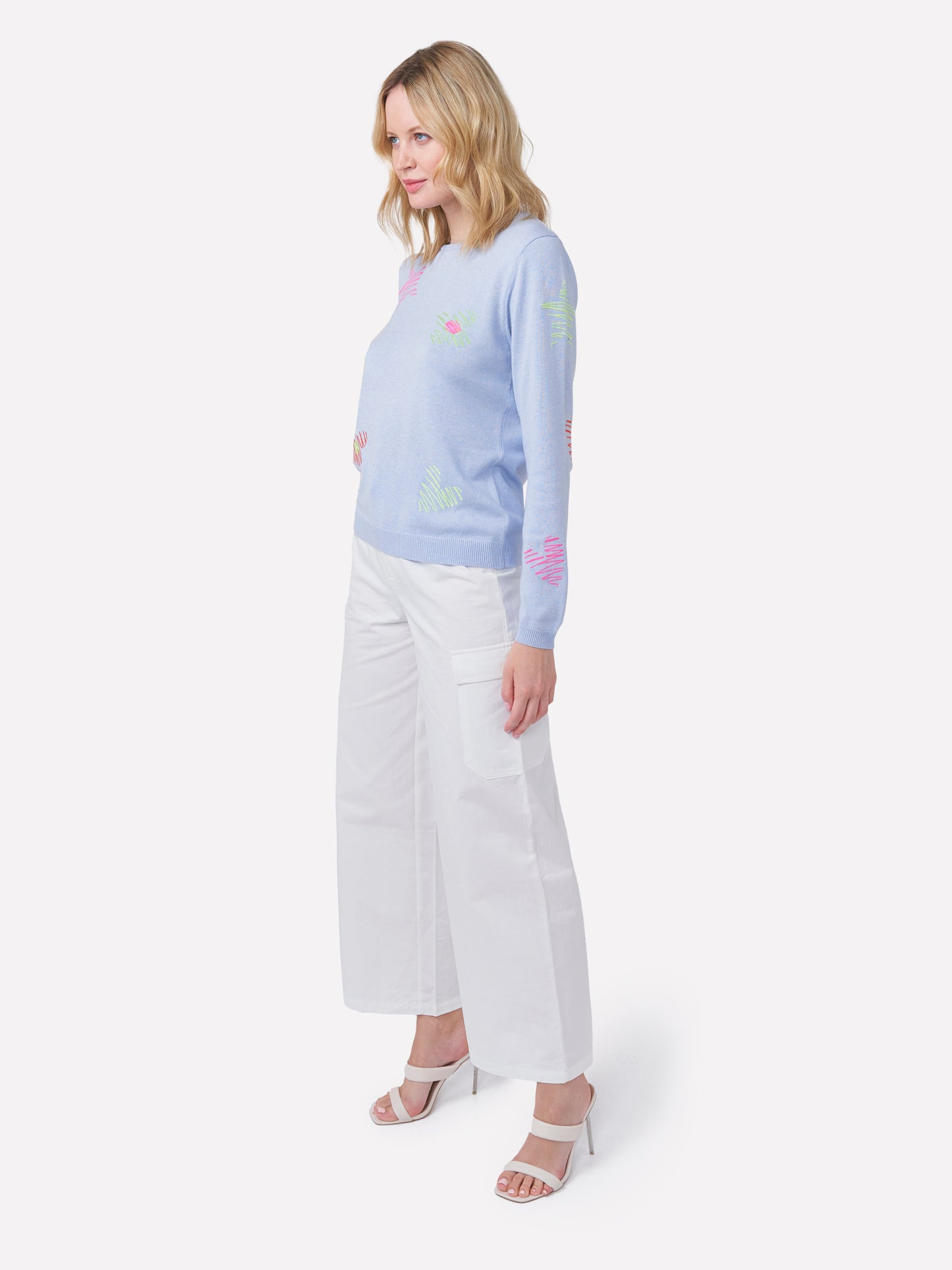 Sketch Embroidered Crew Neck Jumper