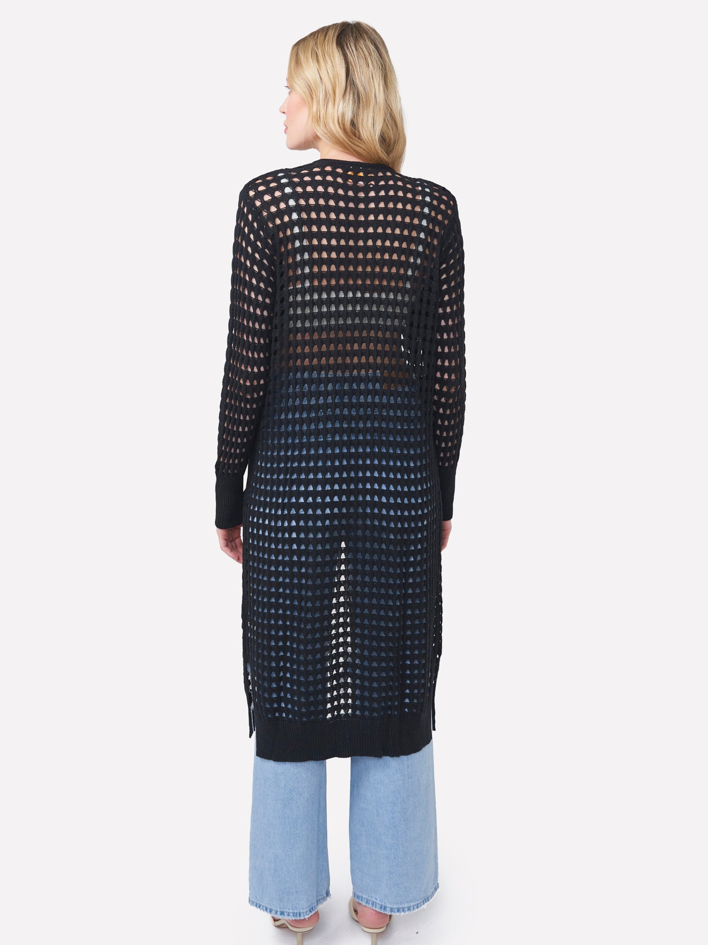 Pointelle Maxi Cardigan