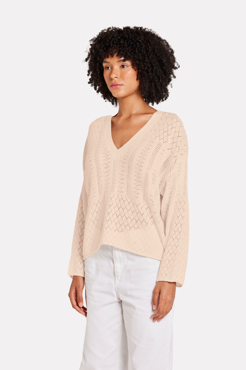 POINTELLE V NECK