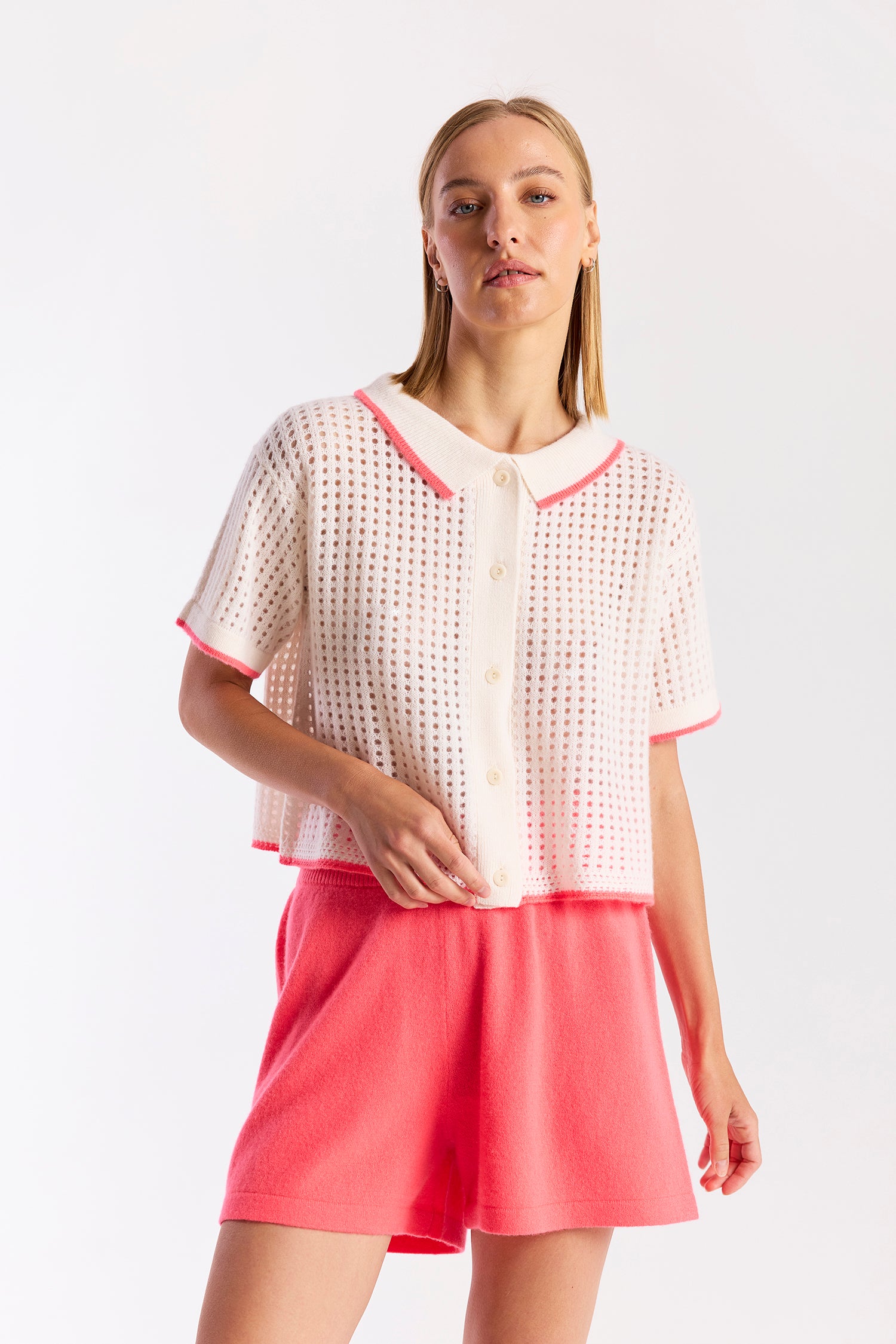 SHORT SLEEVE CASHMERE JACKET