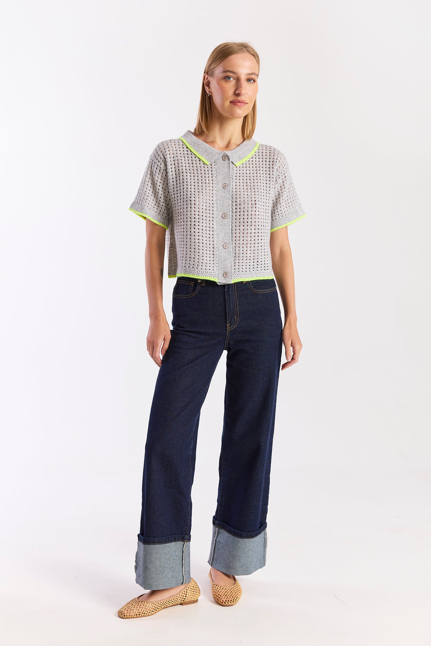 SHORT SLEEVE CASHMERE JACKET