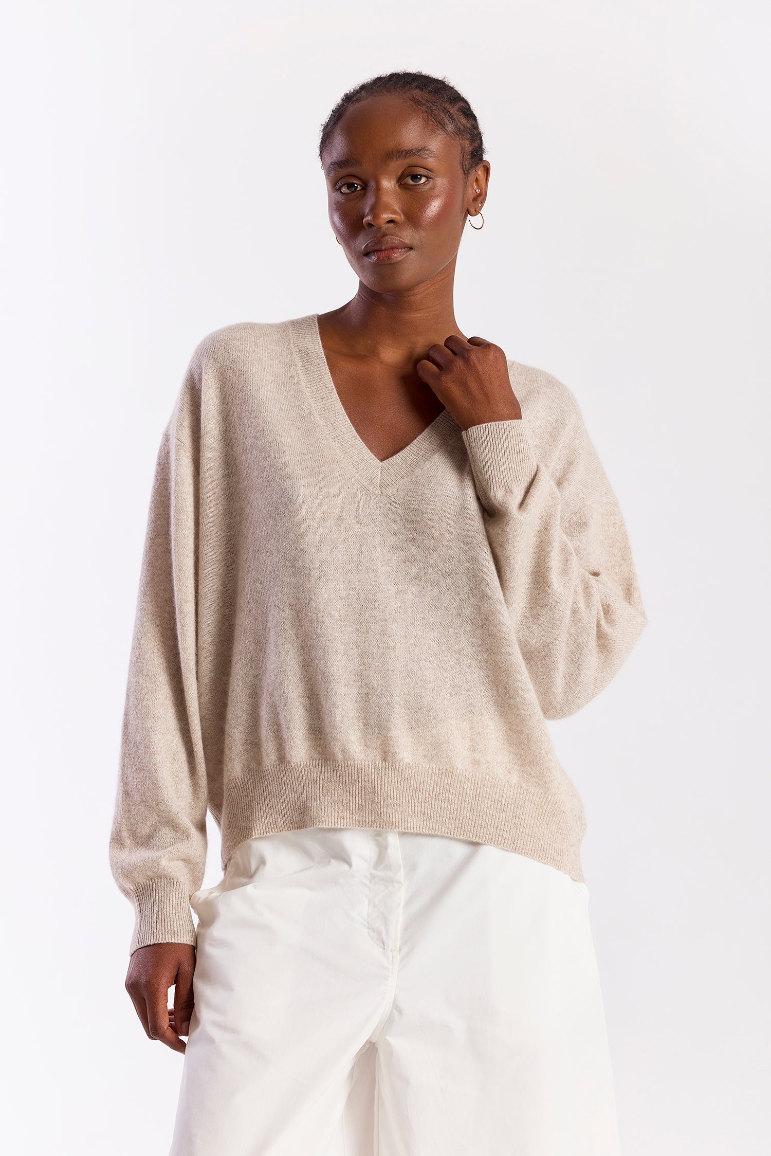 HAILEY CASHMERE V NECK
