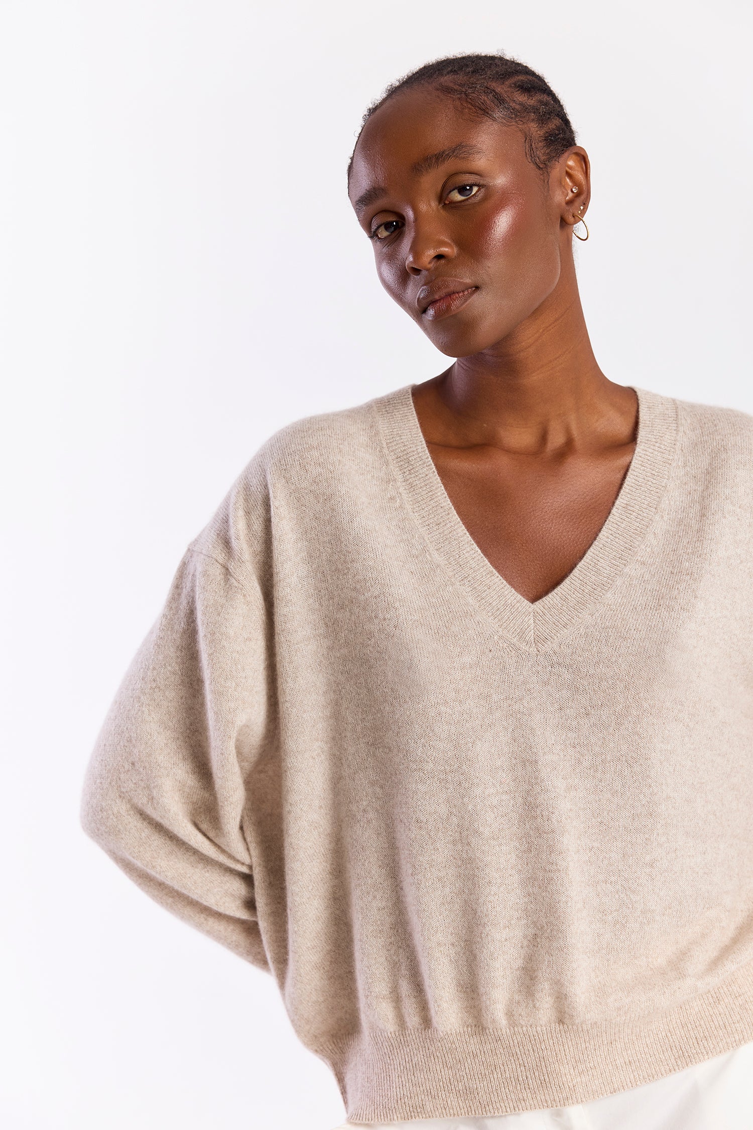HAILEY CASHMERE V NECK