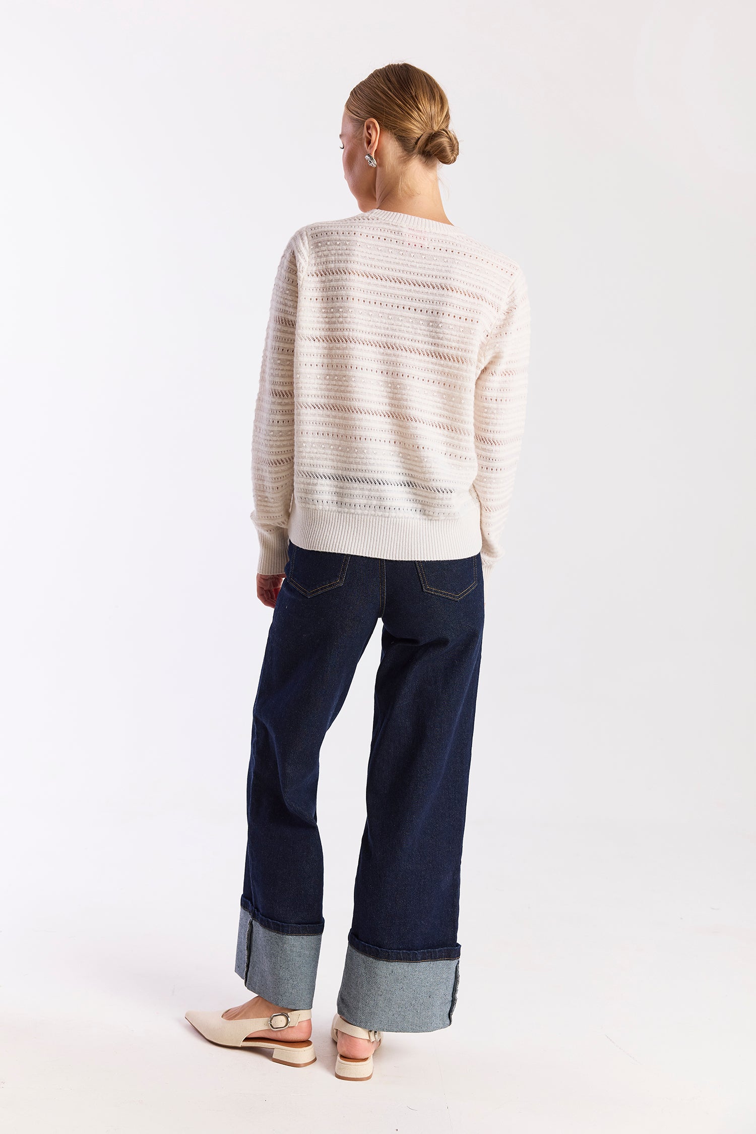 TEXTURED TAYLOR CASHMERE CREW