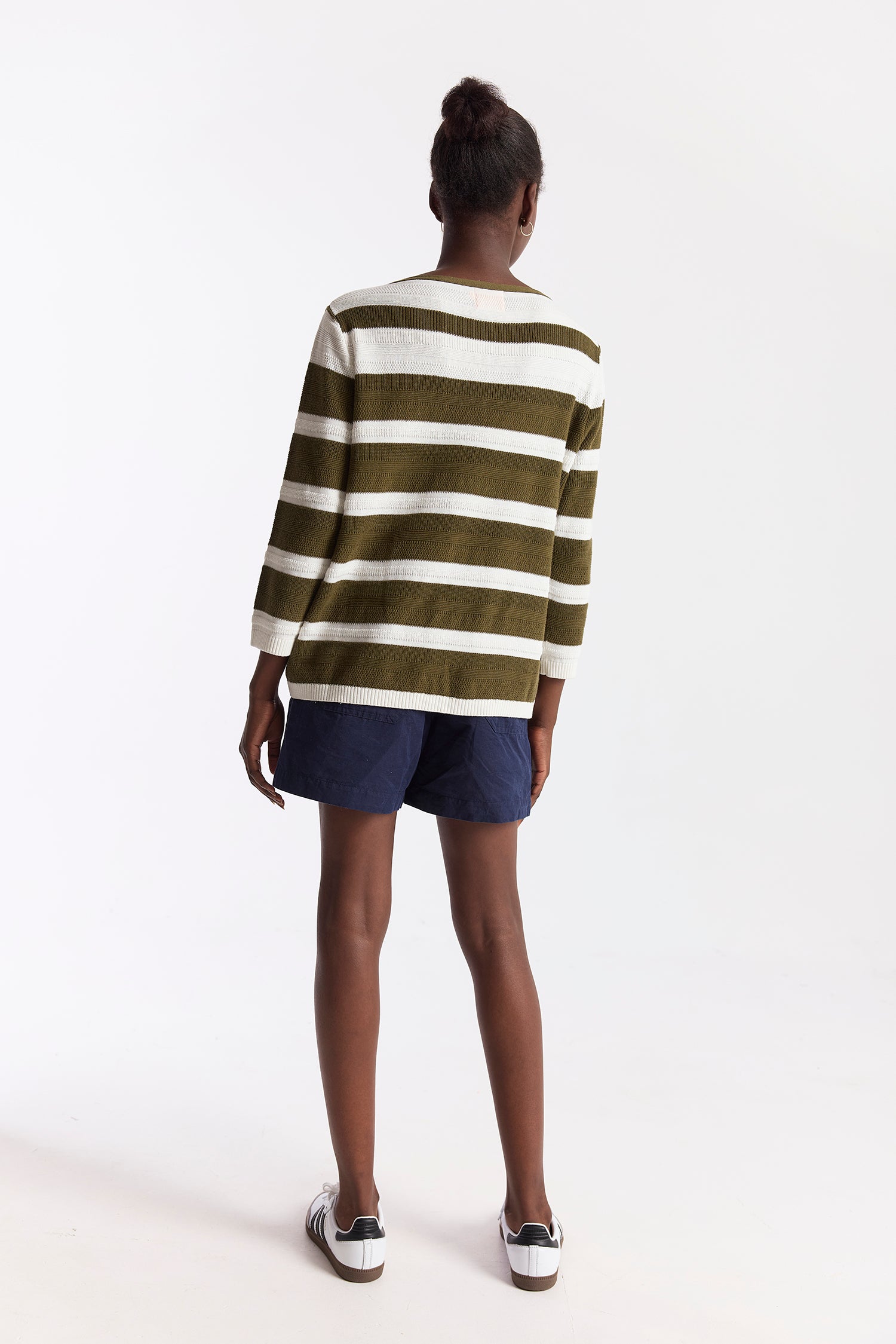 TEXTURED STRIPE BOATNECK