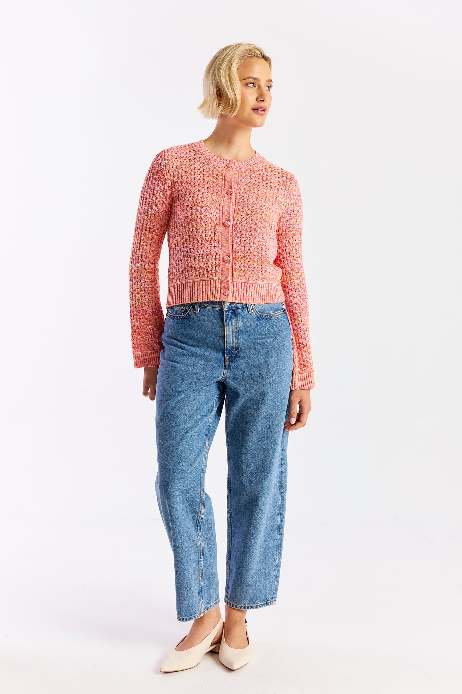 CABLE TWIST YARN CARDI