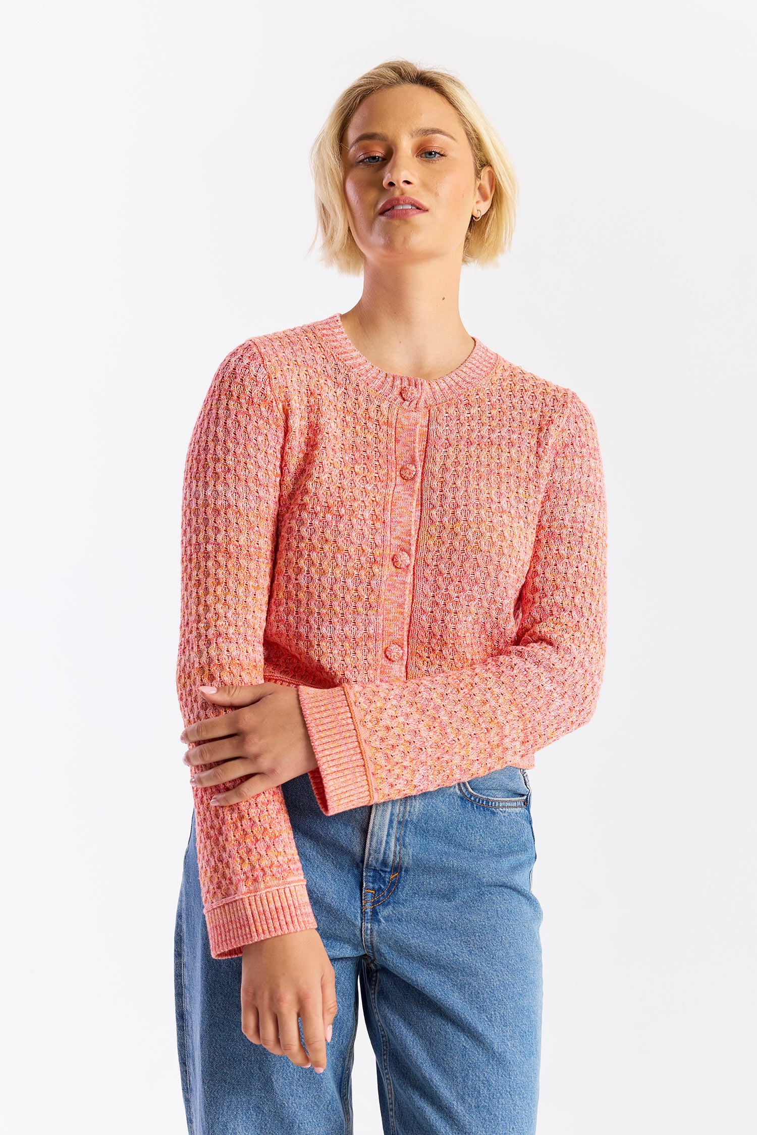 CABLE TWIST YARN CARDI