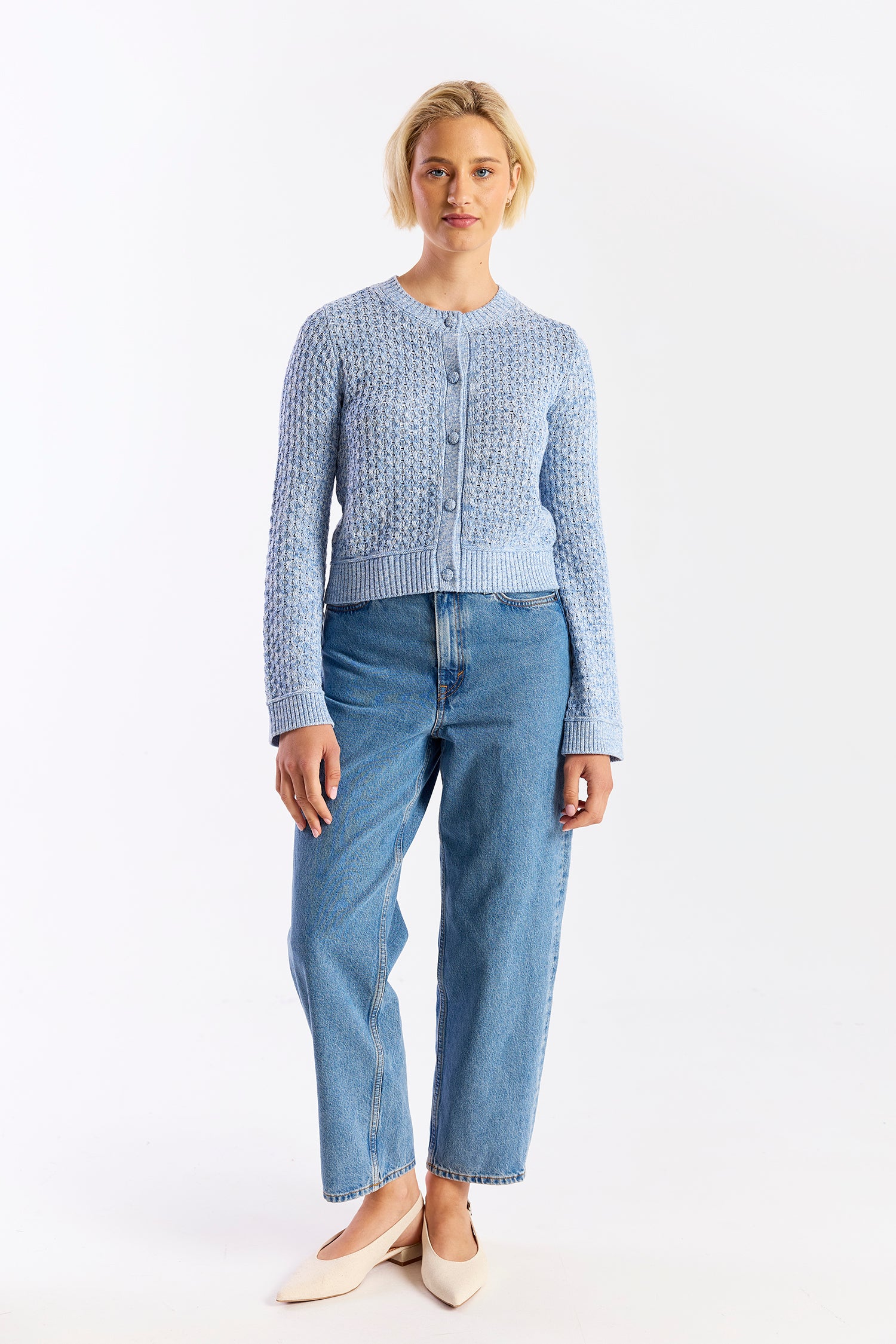 CABLE TWIST YARN CARDI