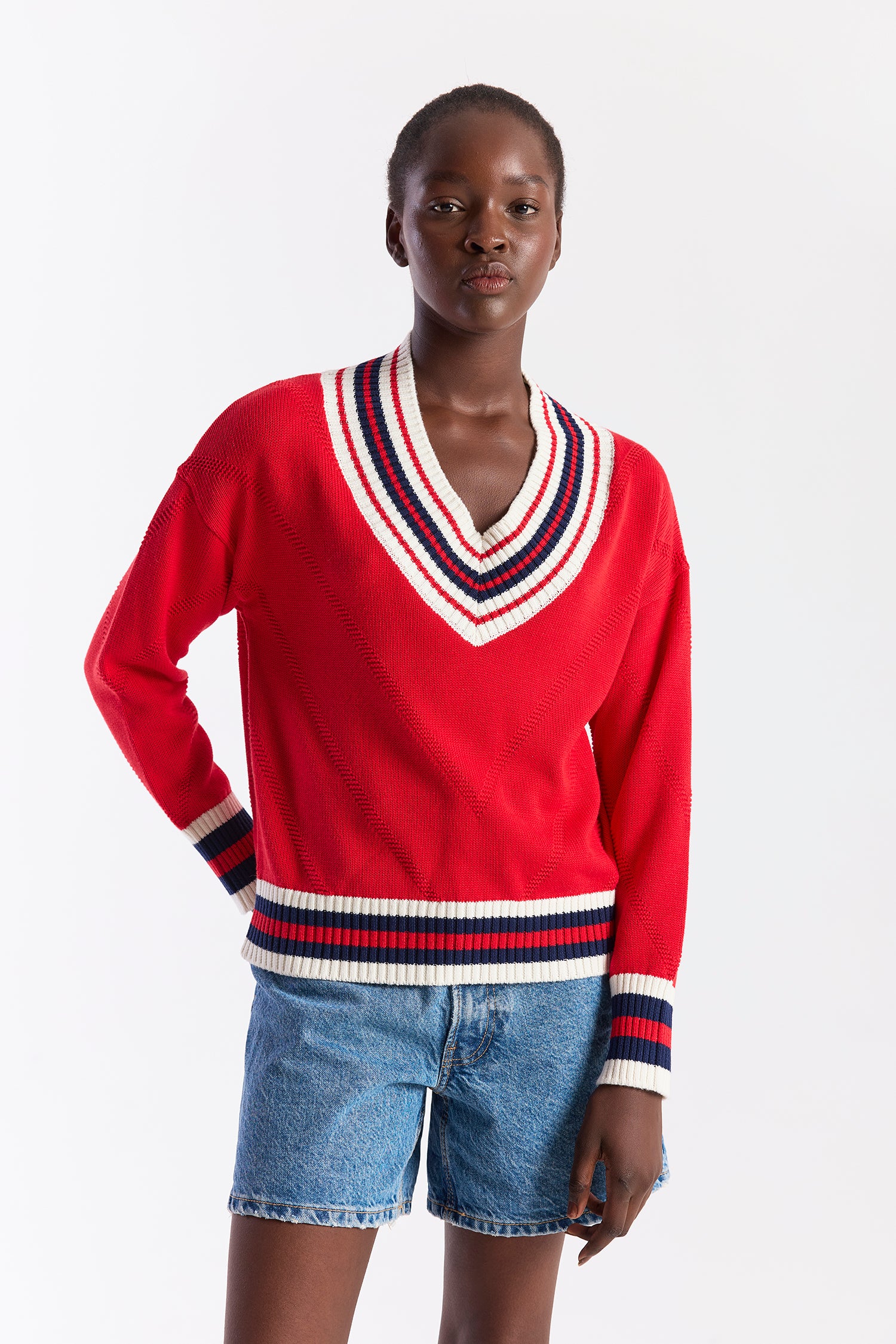 MAXI CRICKET V-NECK