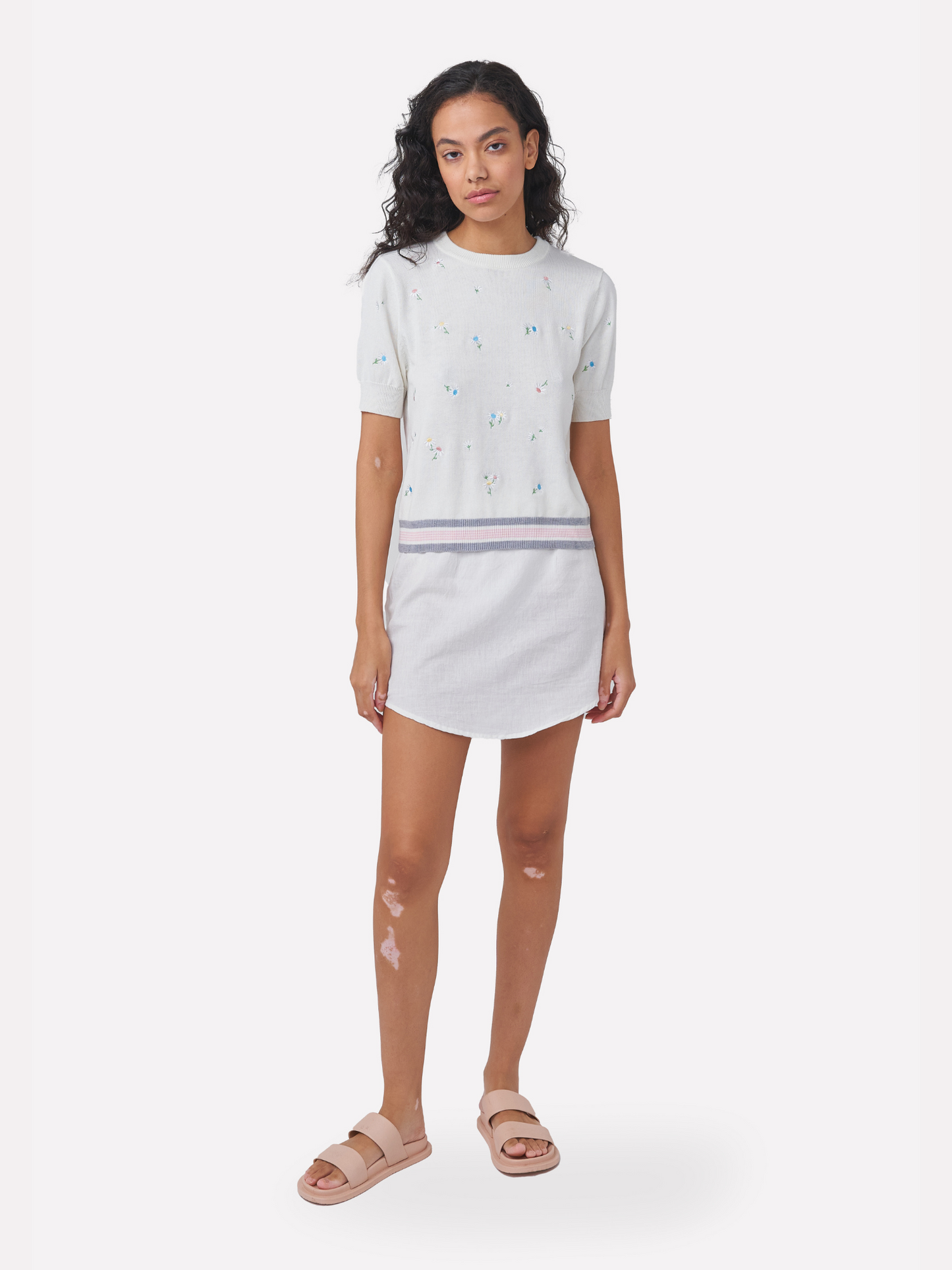 Embroidered Floral T-shirt