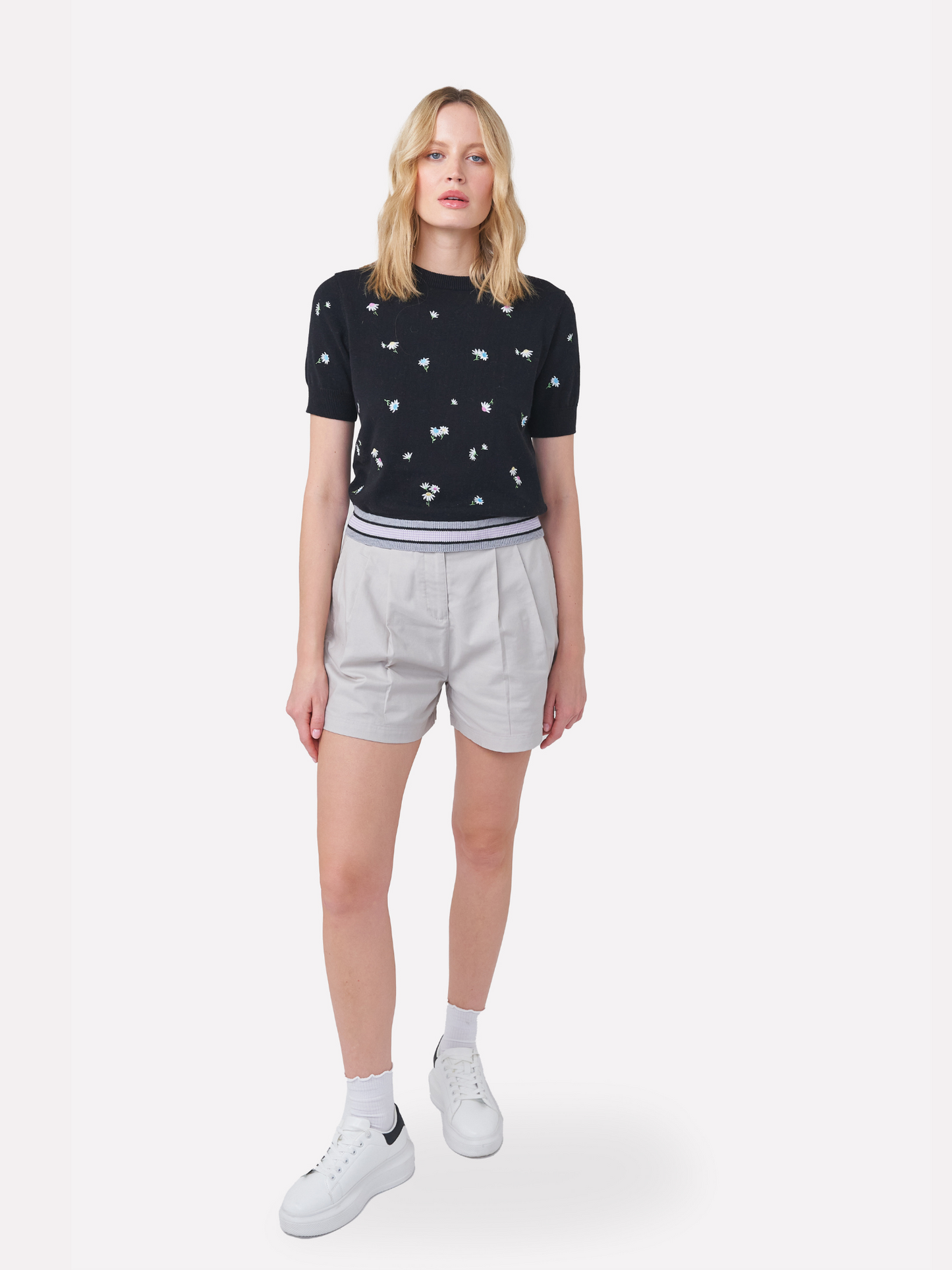 Embroidered Floral T-shirt