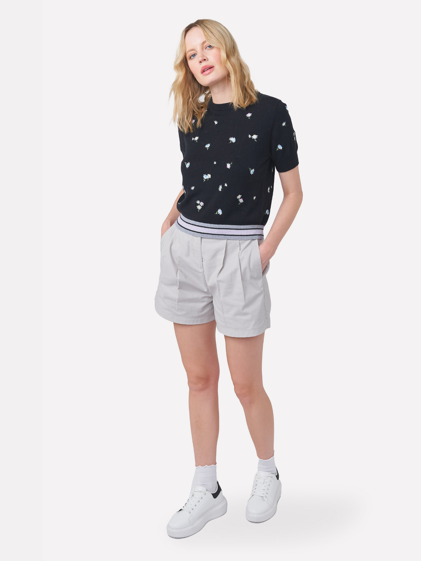Embroidered Floral T-shirt