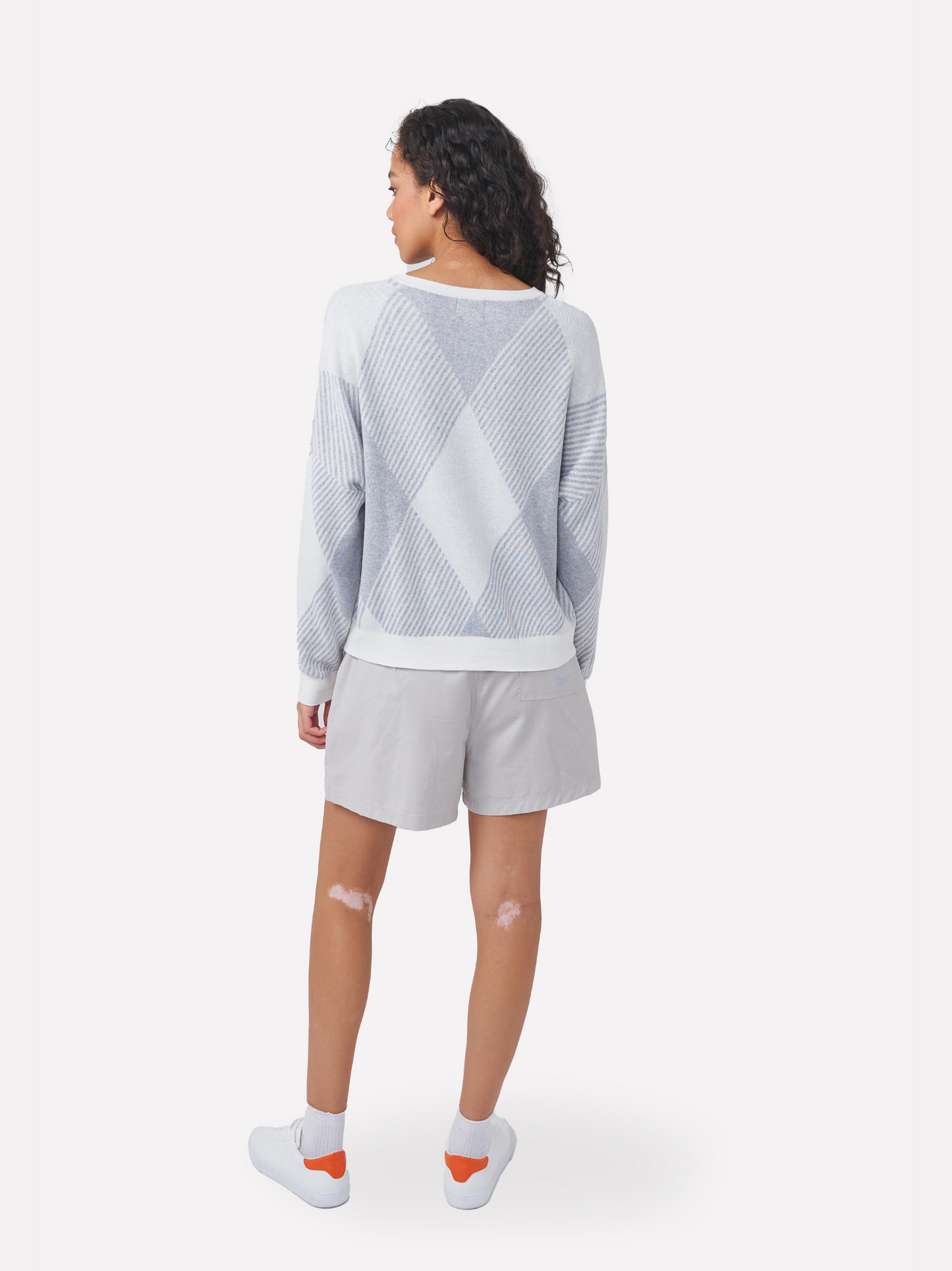 Check Pop Crew Neck Jumper