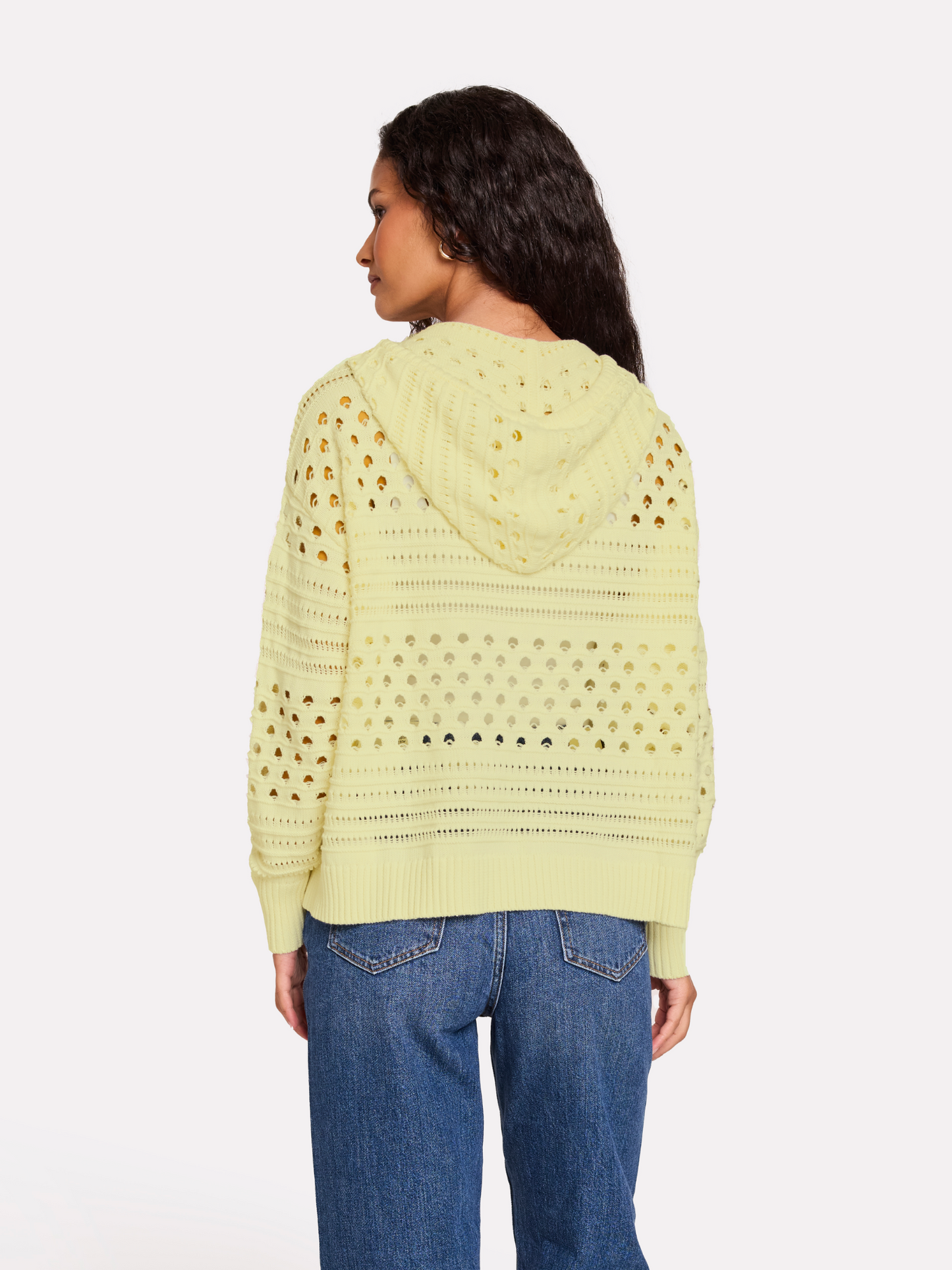 Mixed Pointelle Hoodie