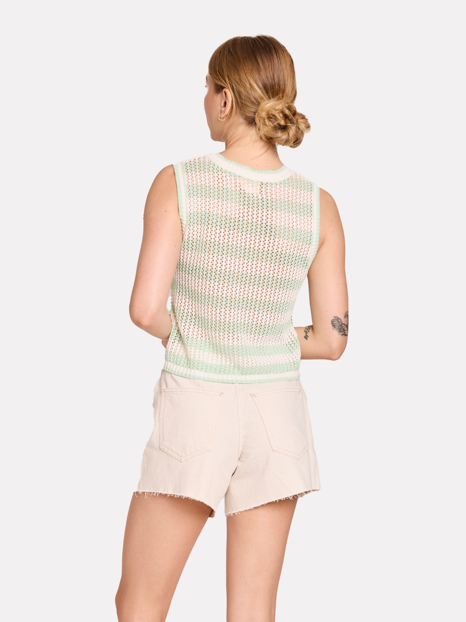 Stripe Pointelle Tank