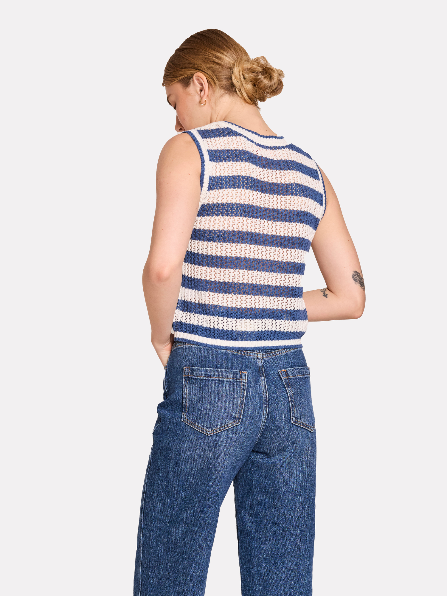 Stripe Pointelle Tank