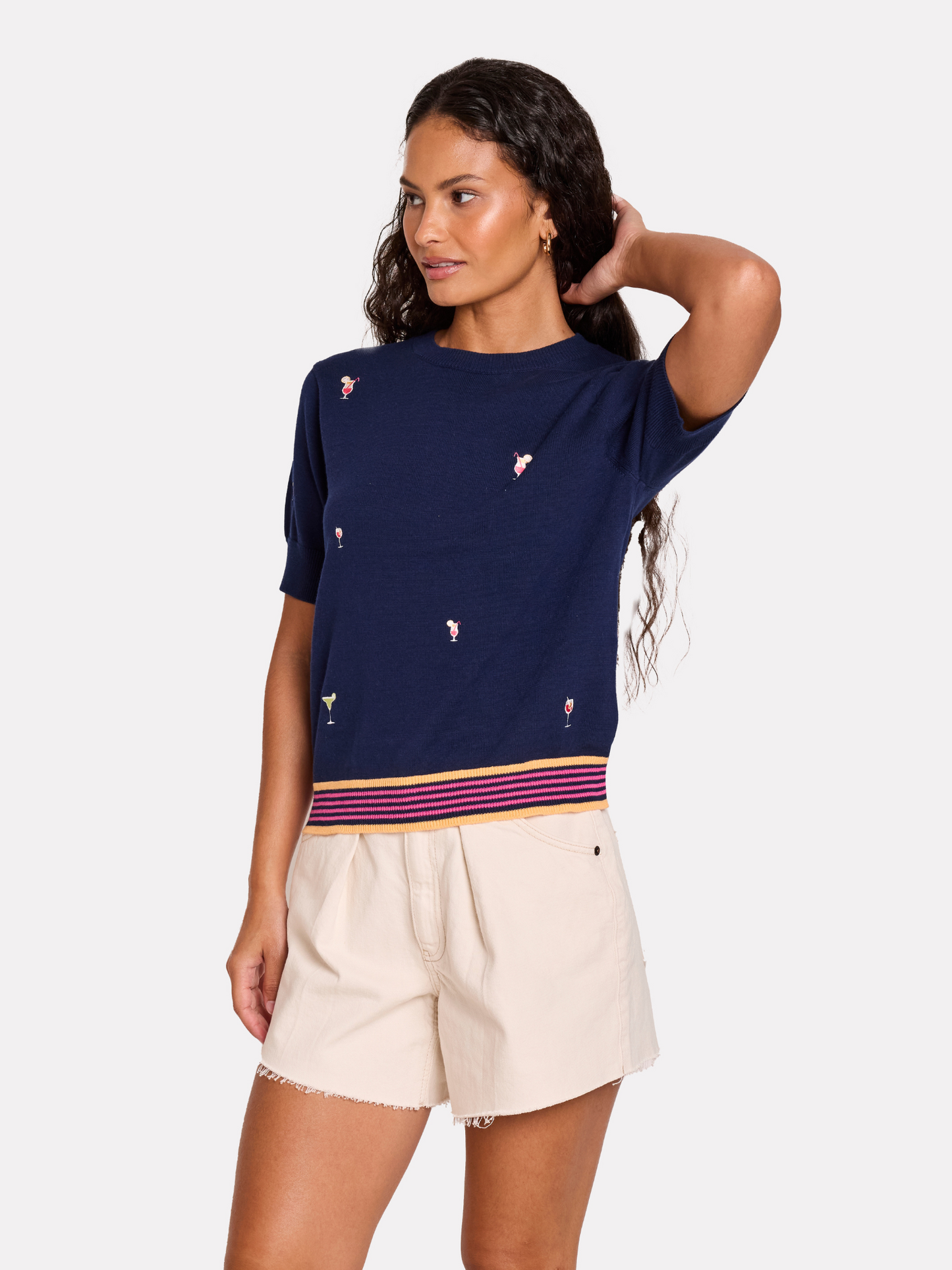 Cocktail Embroidery Tee