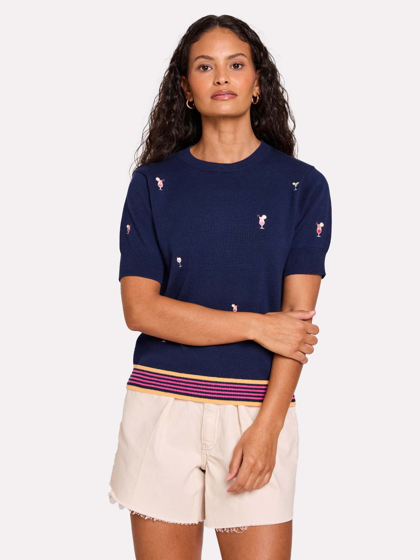 Cocktail Embroidery Tee