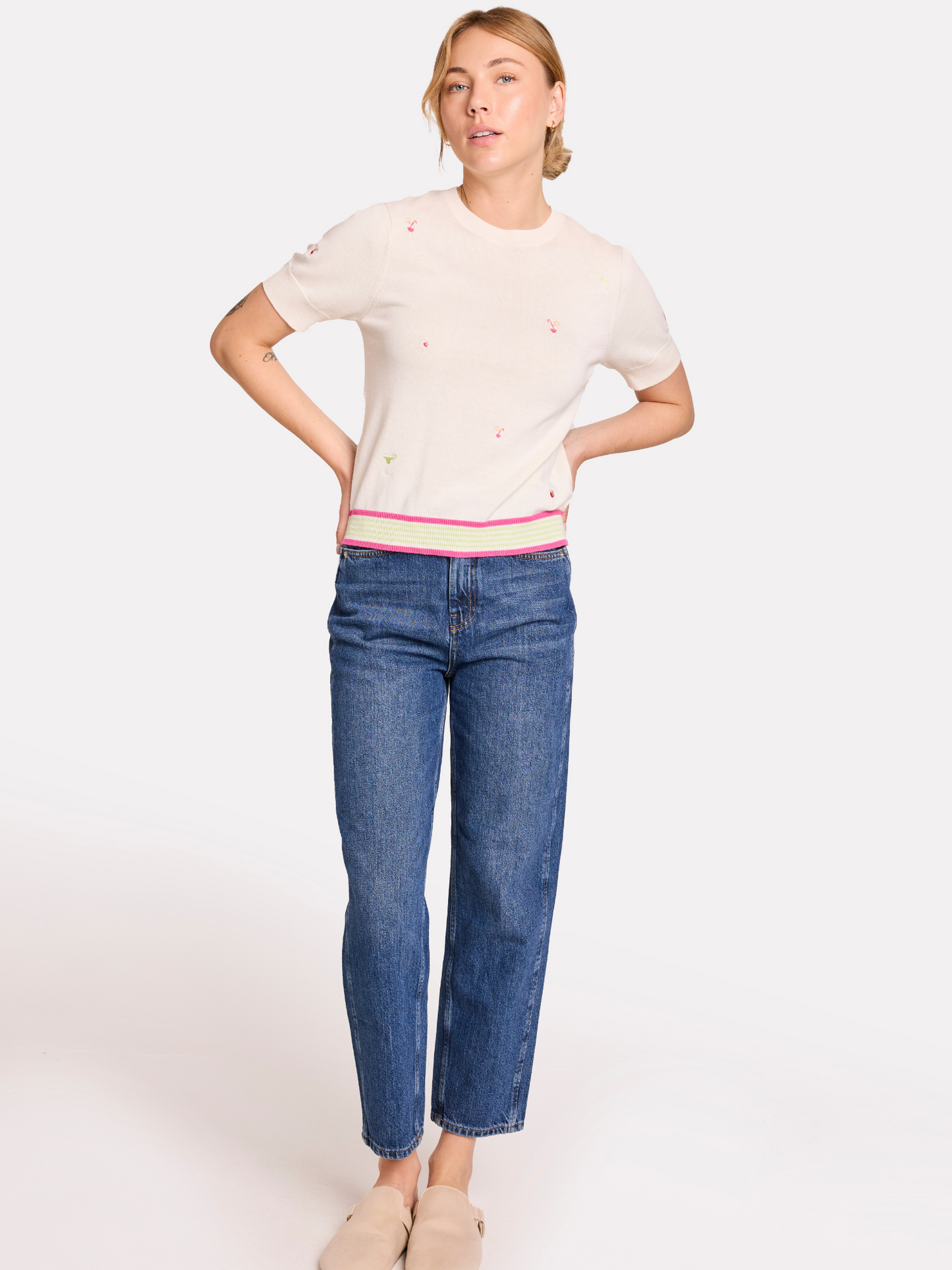 Cocktail Embroidery Tee