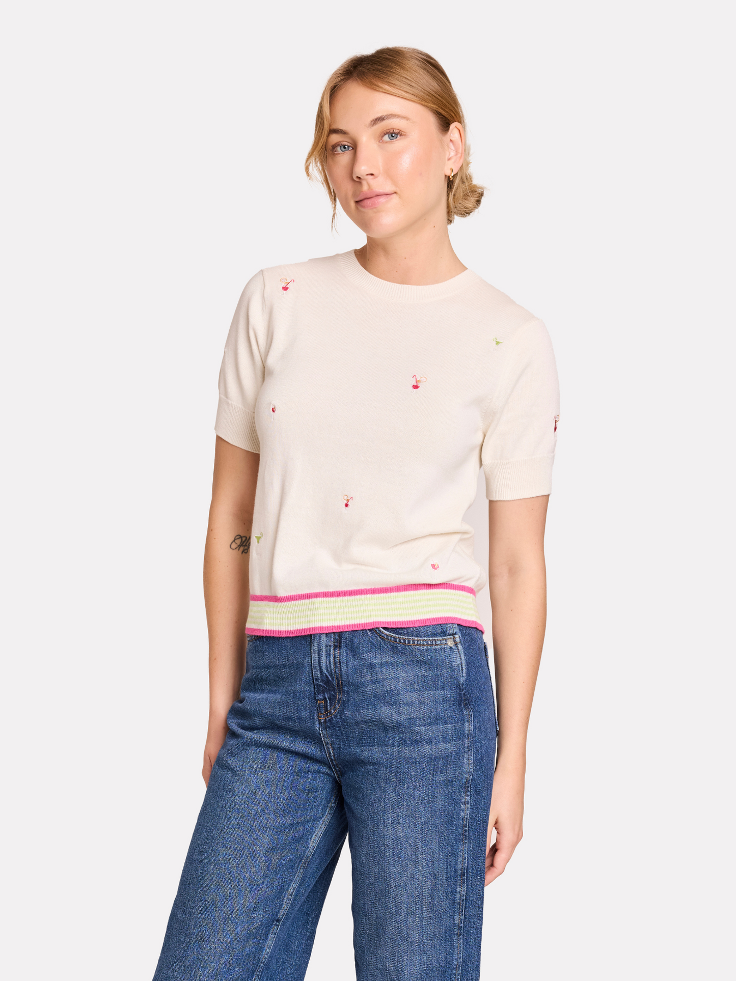 Cocktail Embroidery Tee