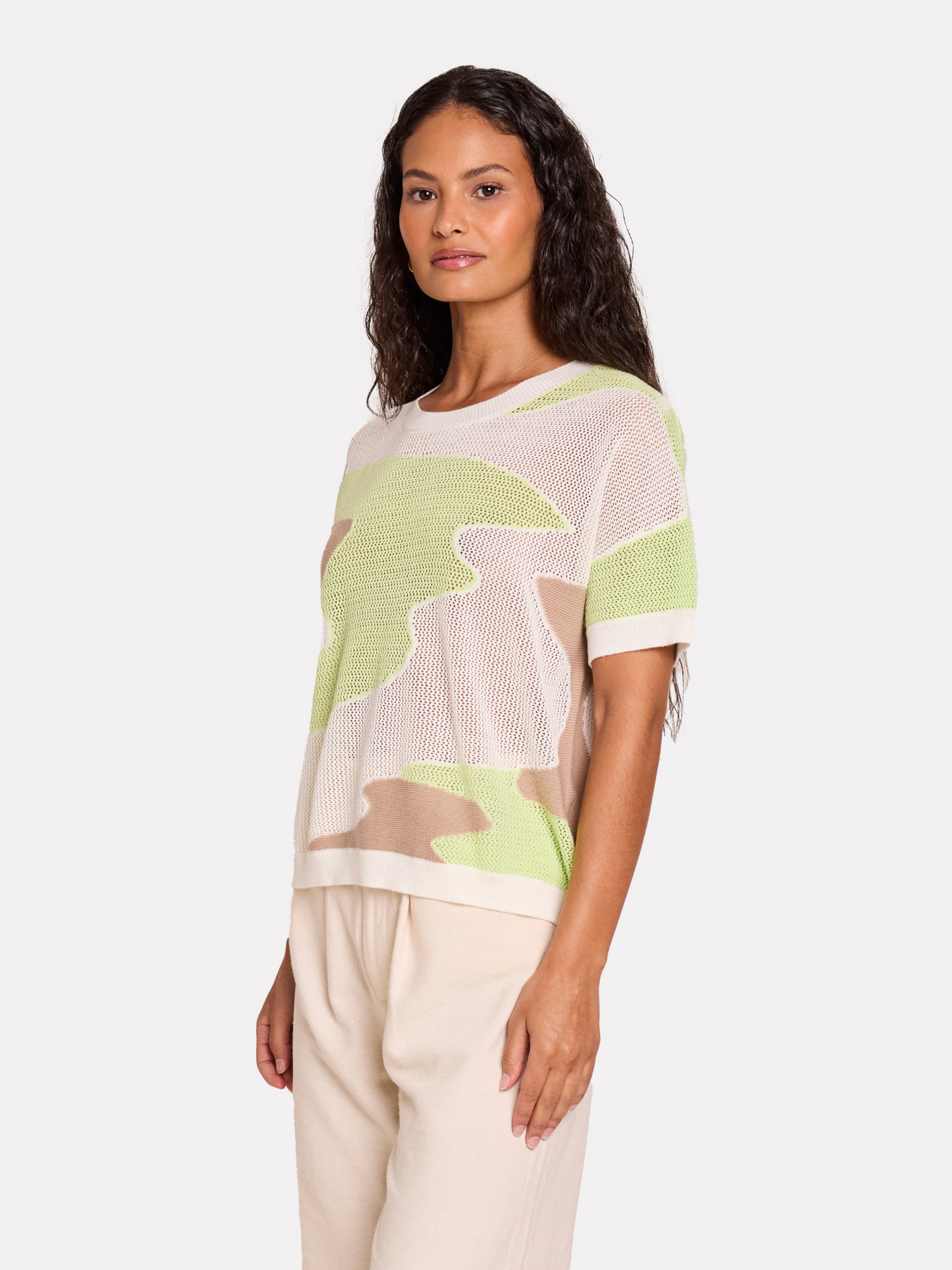Mix Stitch Camo Tee